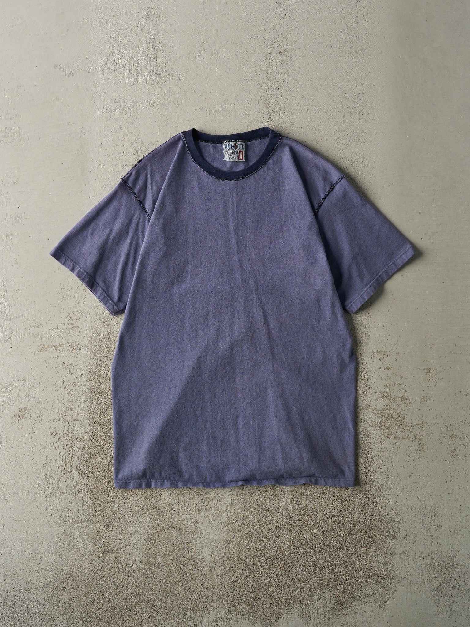 Vintage 90s Washed Blue Blank Tee (M)