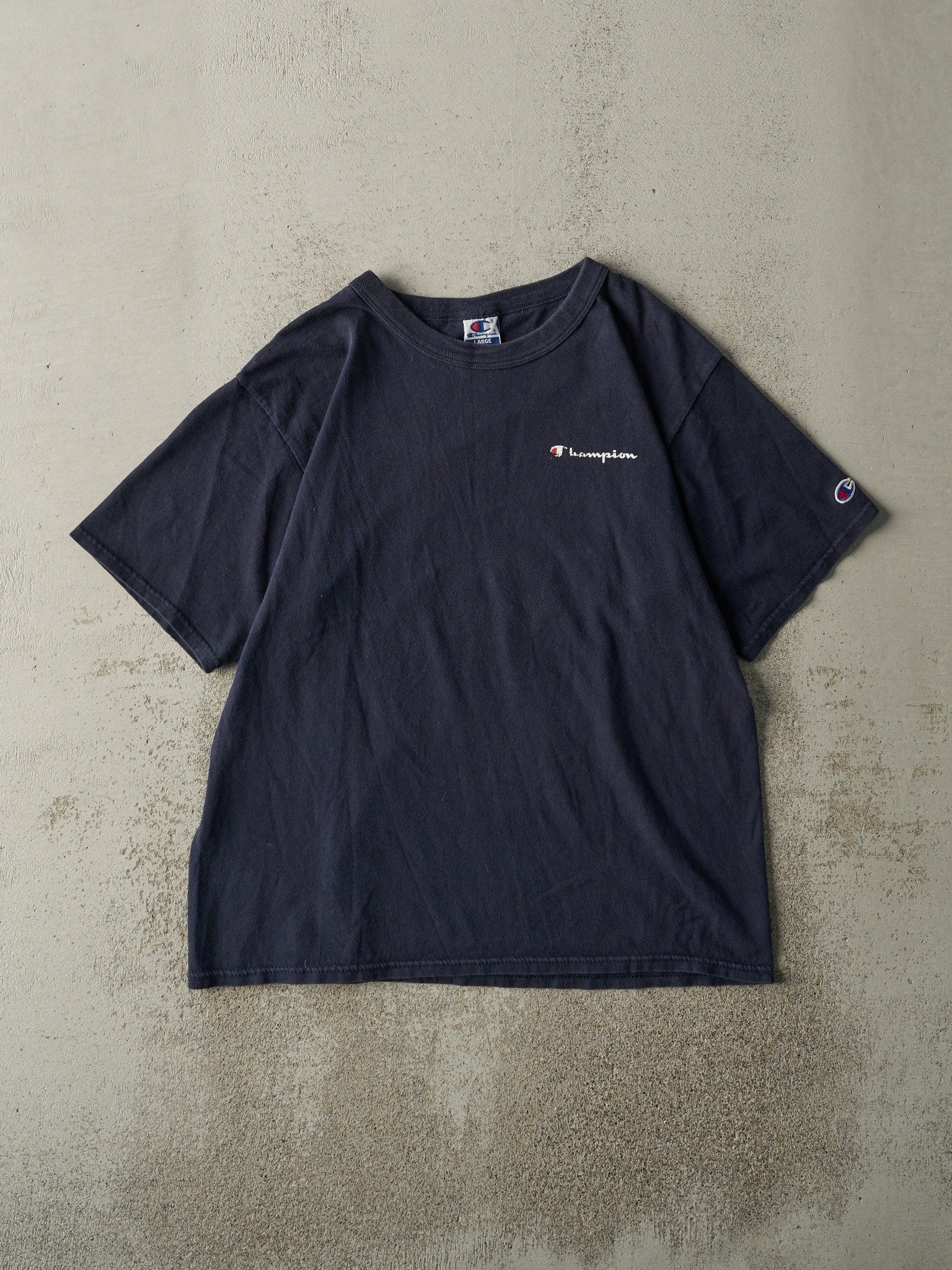 Vintage 90s Navy Blue Champion Tee (L)