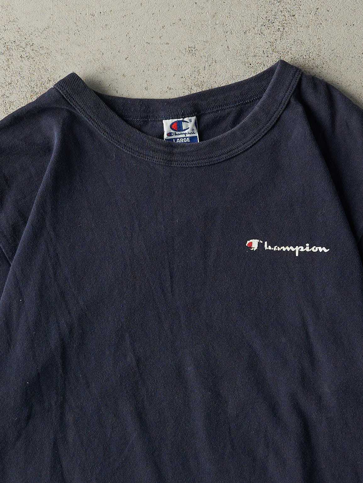 Vintage 90s Navy Blue Champion Tee (L)