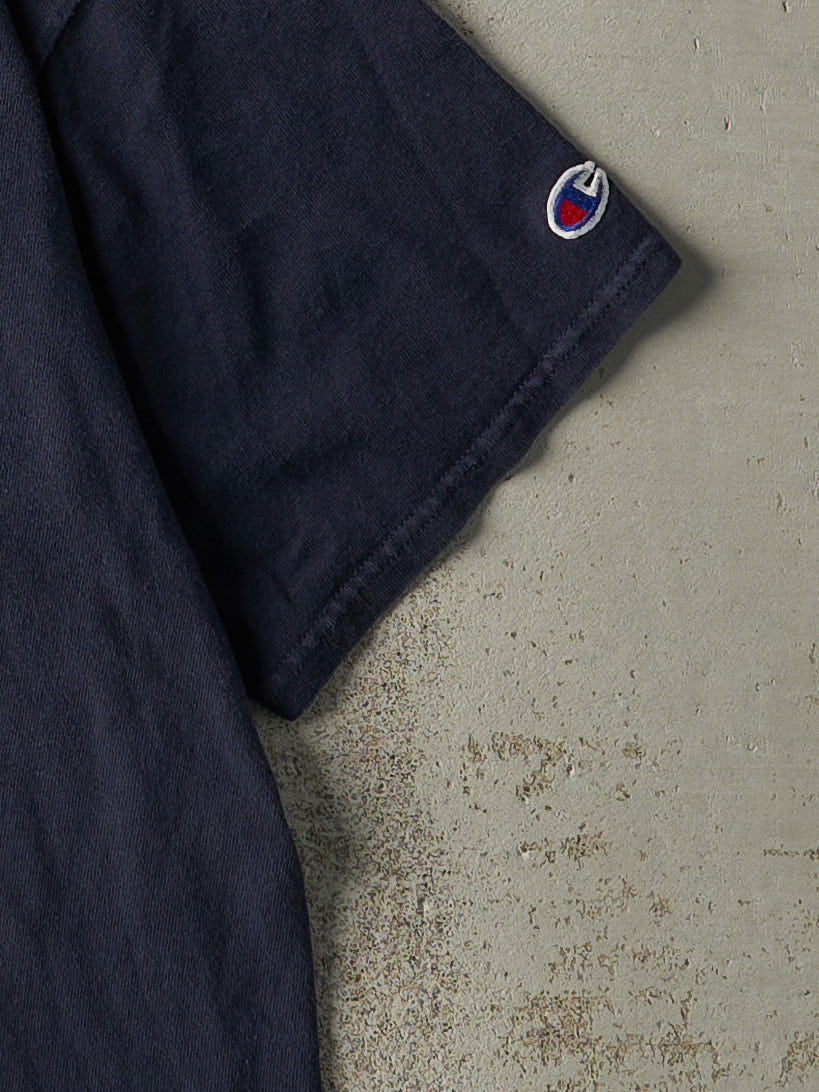 Vintage 90s Navy Blue Champion Tee (L)