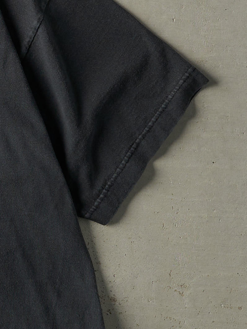 Vintage 90s Faded Black Embroidered Fila Tee (L)