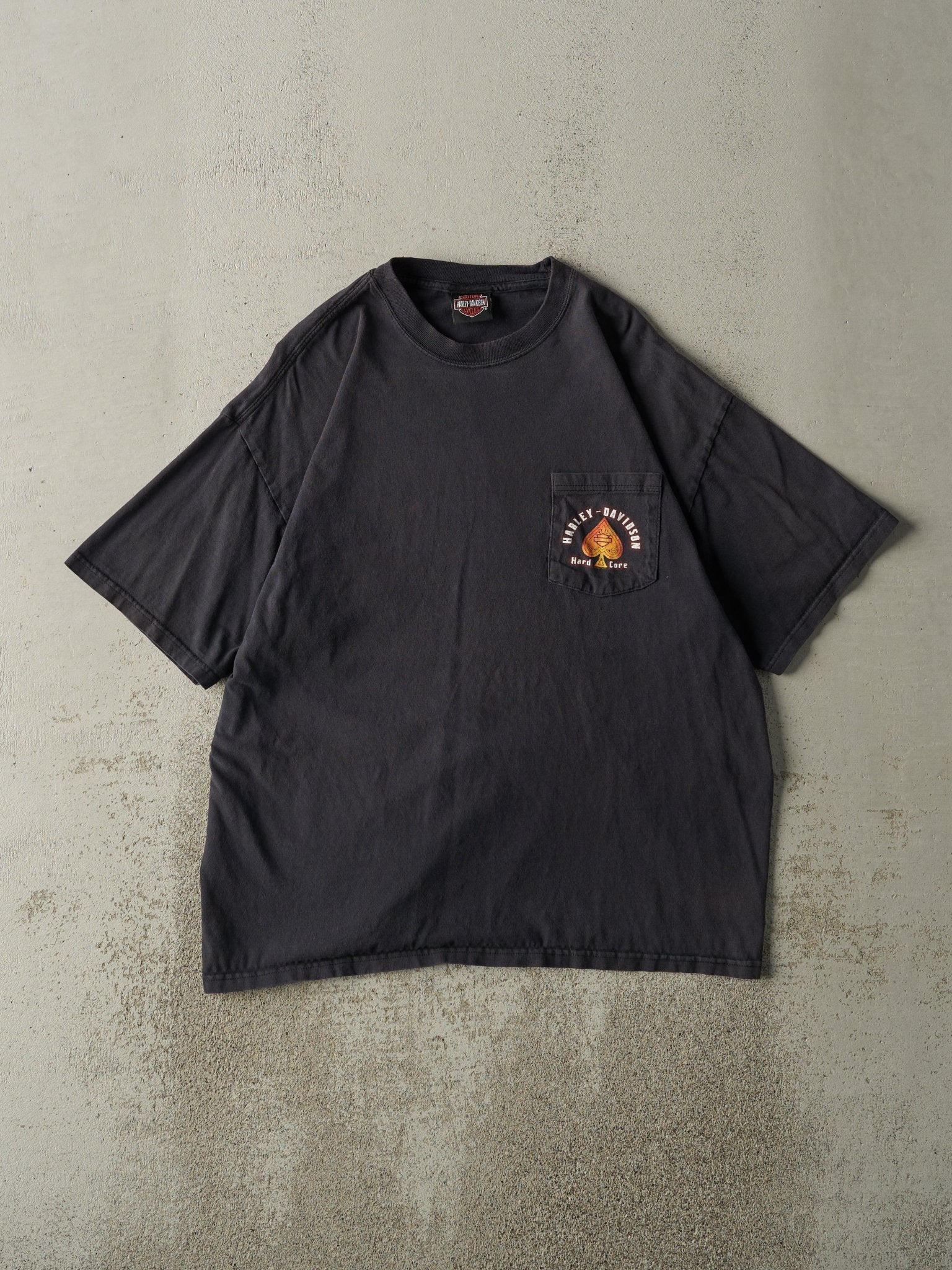 Vintage 11' Faded Black South Carolina Harley Davidson Pocket Tee (M/L)