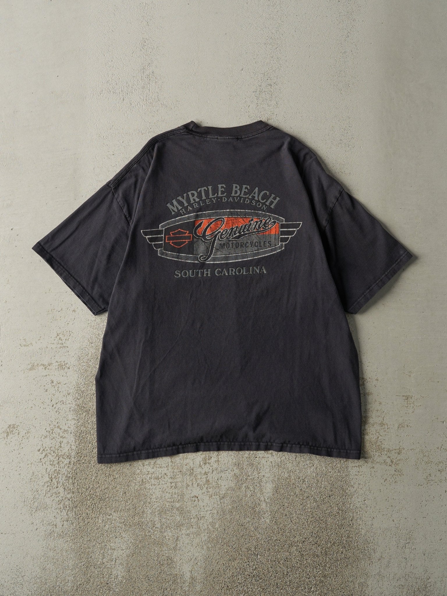 Vintage 11' Faded Black South Carolina Harley Davidson Pocket Tee (M/L)