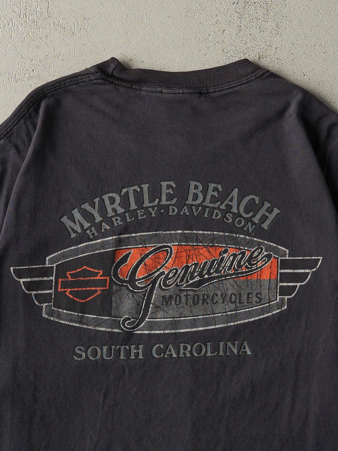 Vintage 11' Faded Black South Carolina Harley Davidson Pocket Tee (M/L)