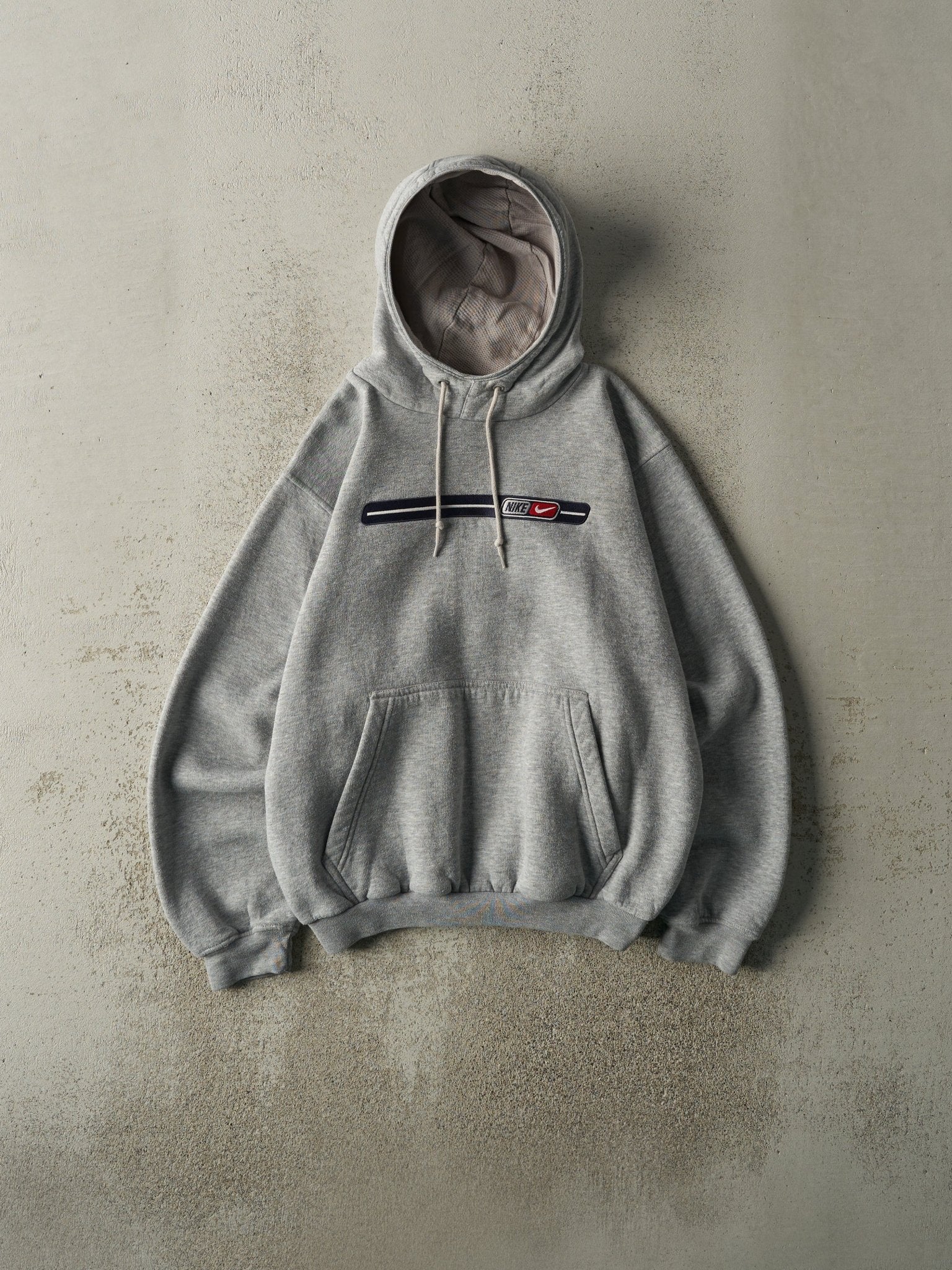 Vintage Y2K Grey Embroidered Nike Hoodie (S/M) – Rebalance Vintage