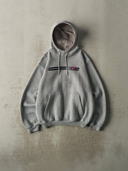 Vintage Y2K Grey Embroidered Nike Hoodie (S/M) – Rebalance Vintage