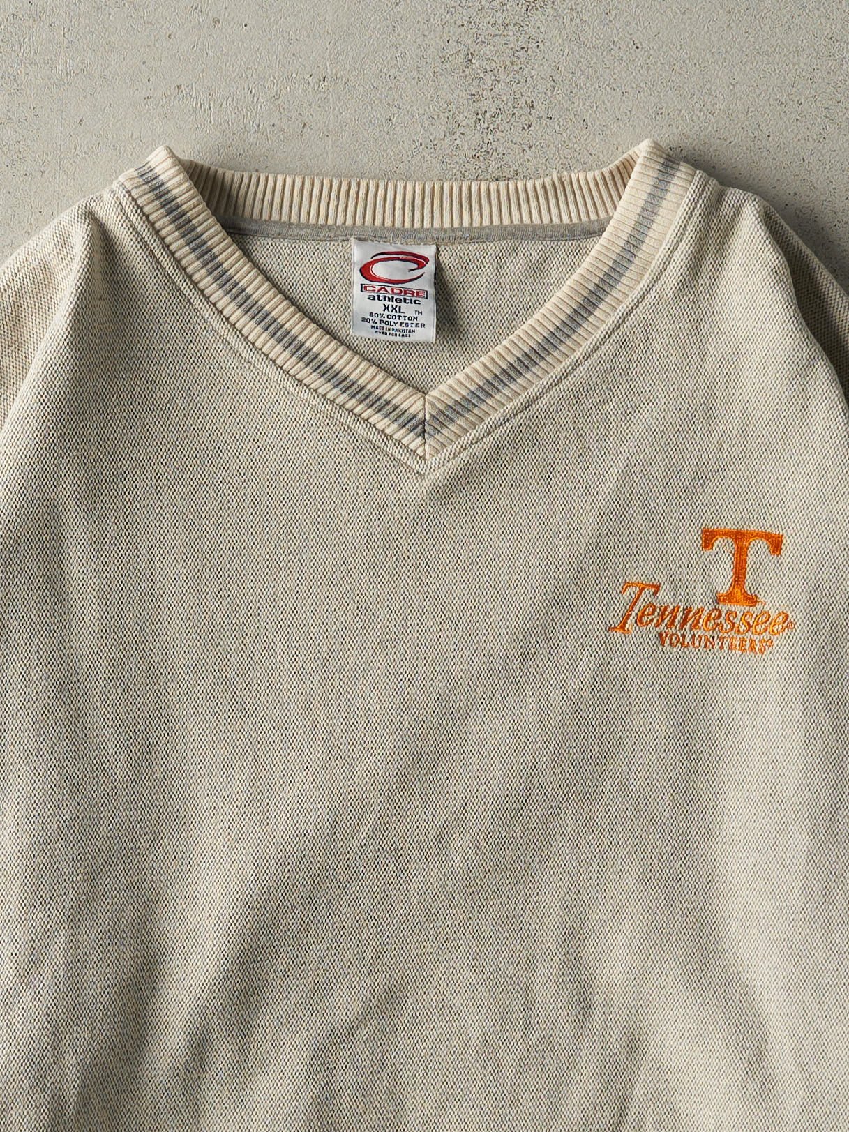 Vintage 90s Beige Tennessee Volunteers Knit Crewneck (XL)