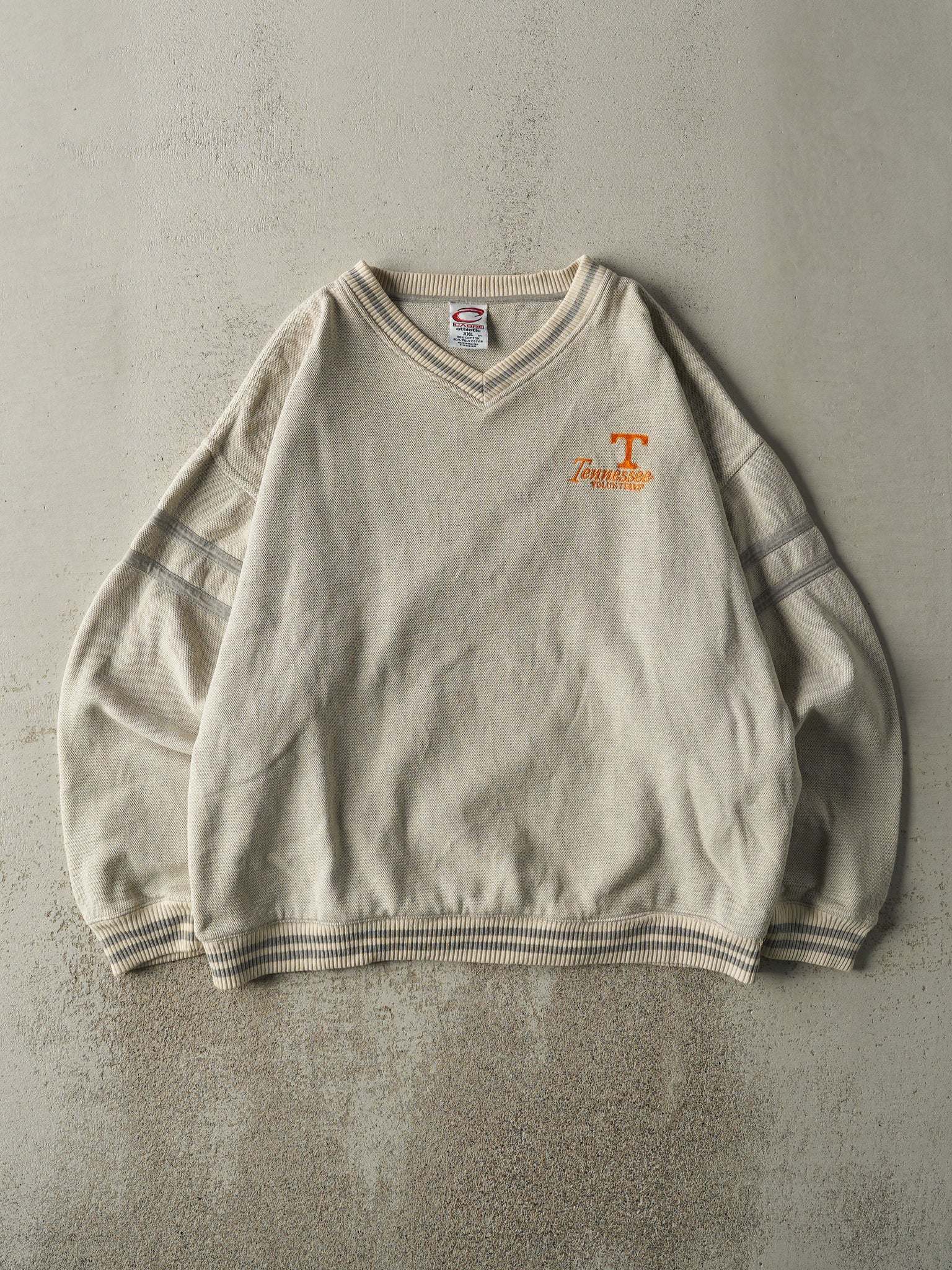 Vintage 90s Beige Tennessee Volunteers Knit Crewneck (XL)