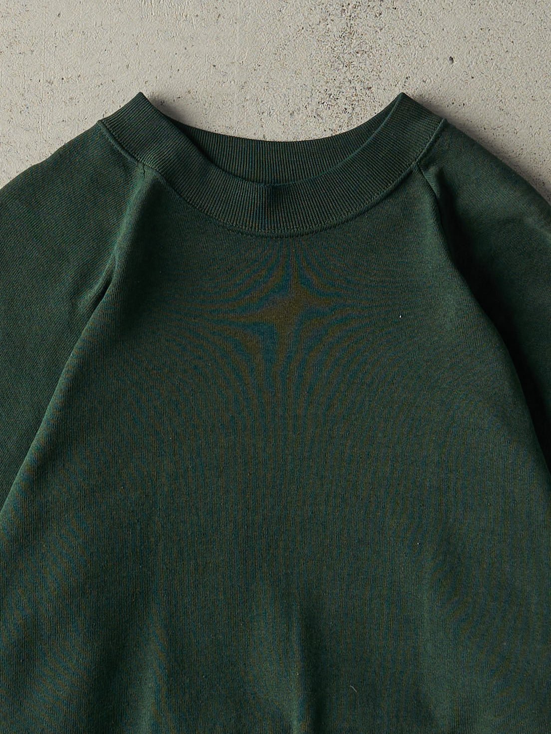 Vintage 80s Green Blank Crewneck (M)