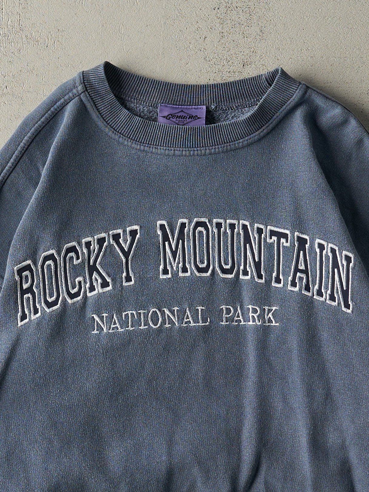 Vintage Y2K Blue Rocky Mountain National Park Crewneck (L)