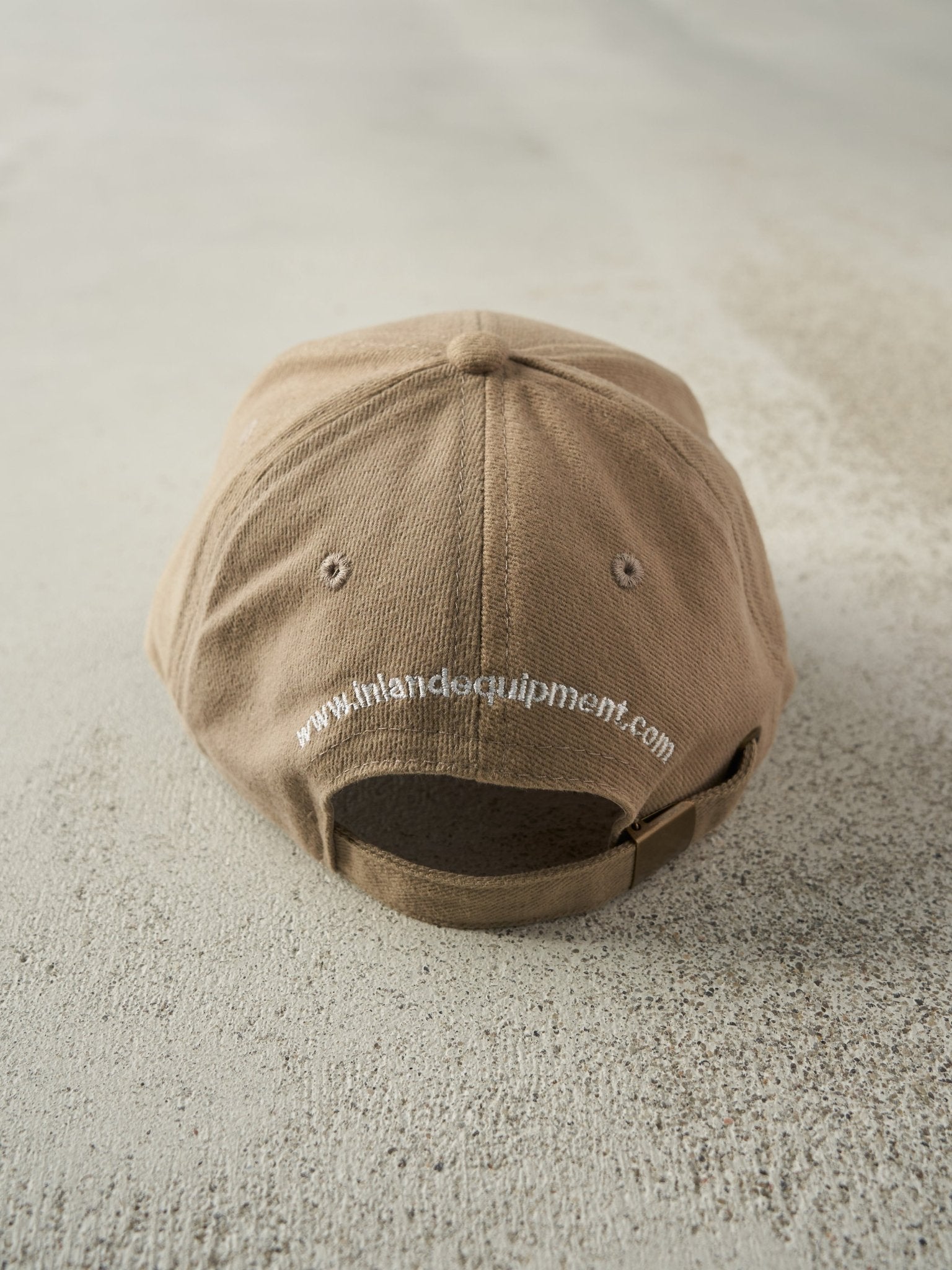 Vintage 90s Beige Inland Equipment Sales Embroidered Strapback Hat