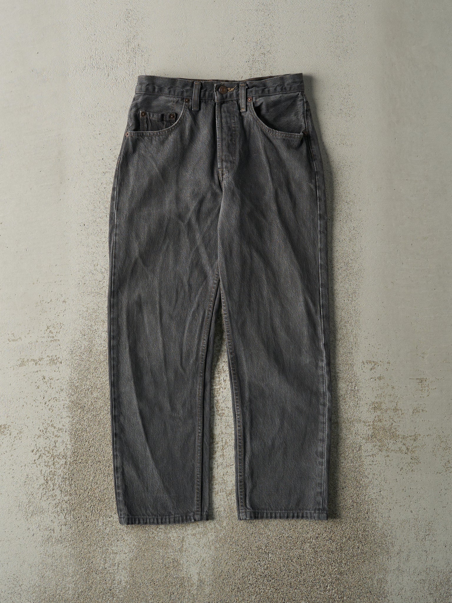 Vintage 90s Faded Black Levi's 501 Denim Pants (27x26)