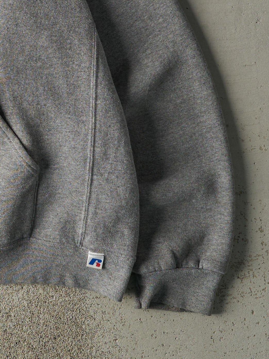 Vintage Y2K Grey Russell Athletic Zip Up Hoodie (L/XL)