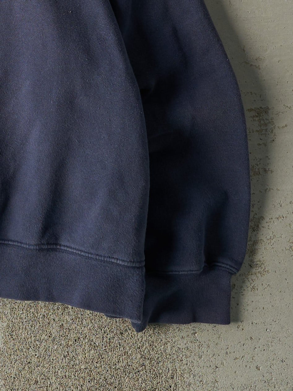 Vintage 90s Navy Blue Embroidered Starter Boxy Crewneck (M/L)