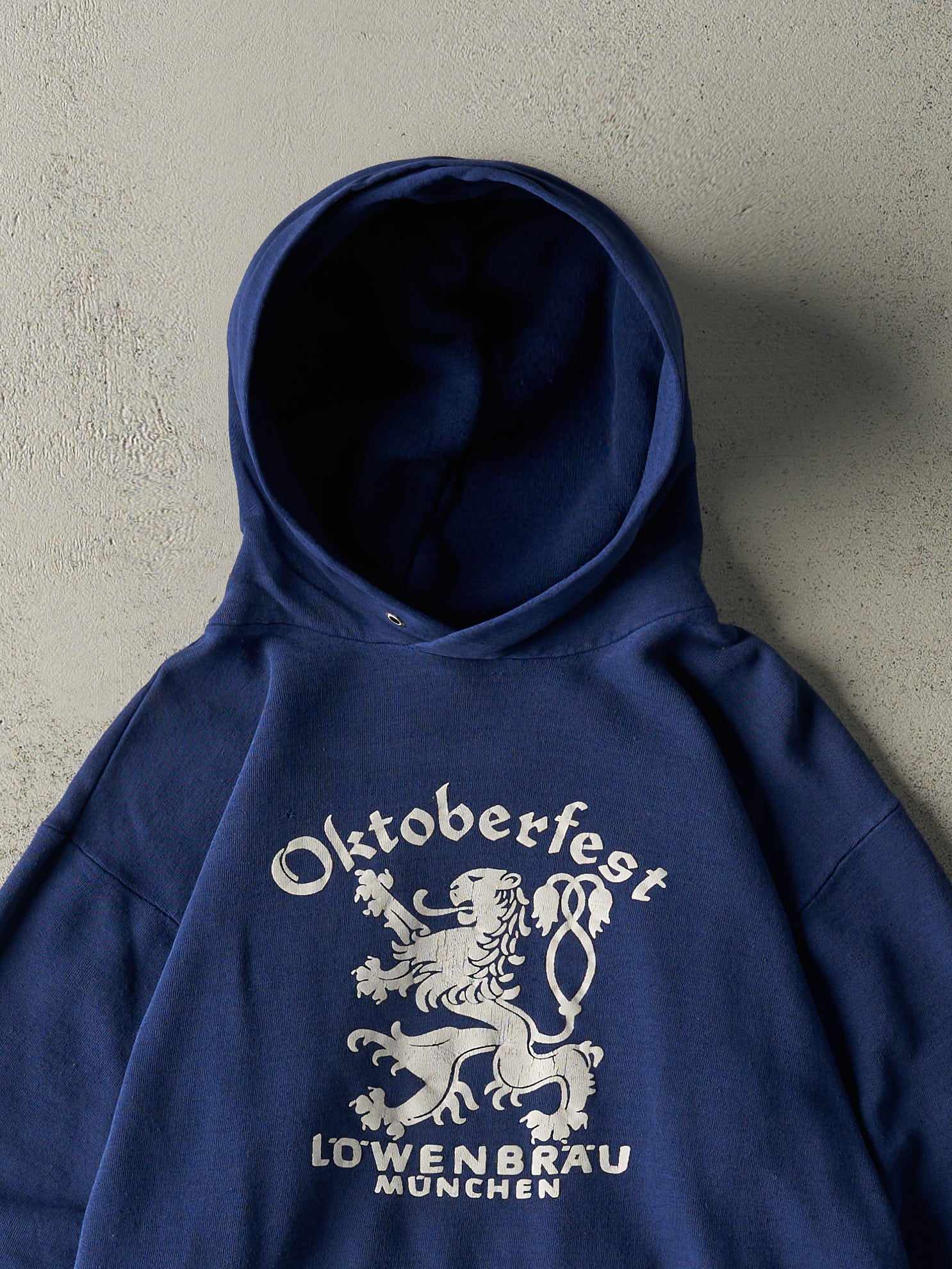 Vintage 90s Navy Blue Oktoberfest Hoodie (M)