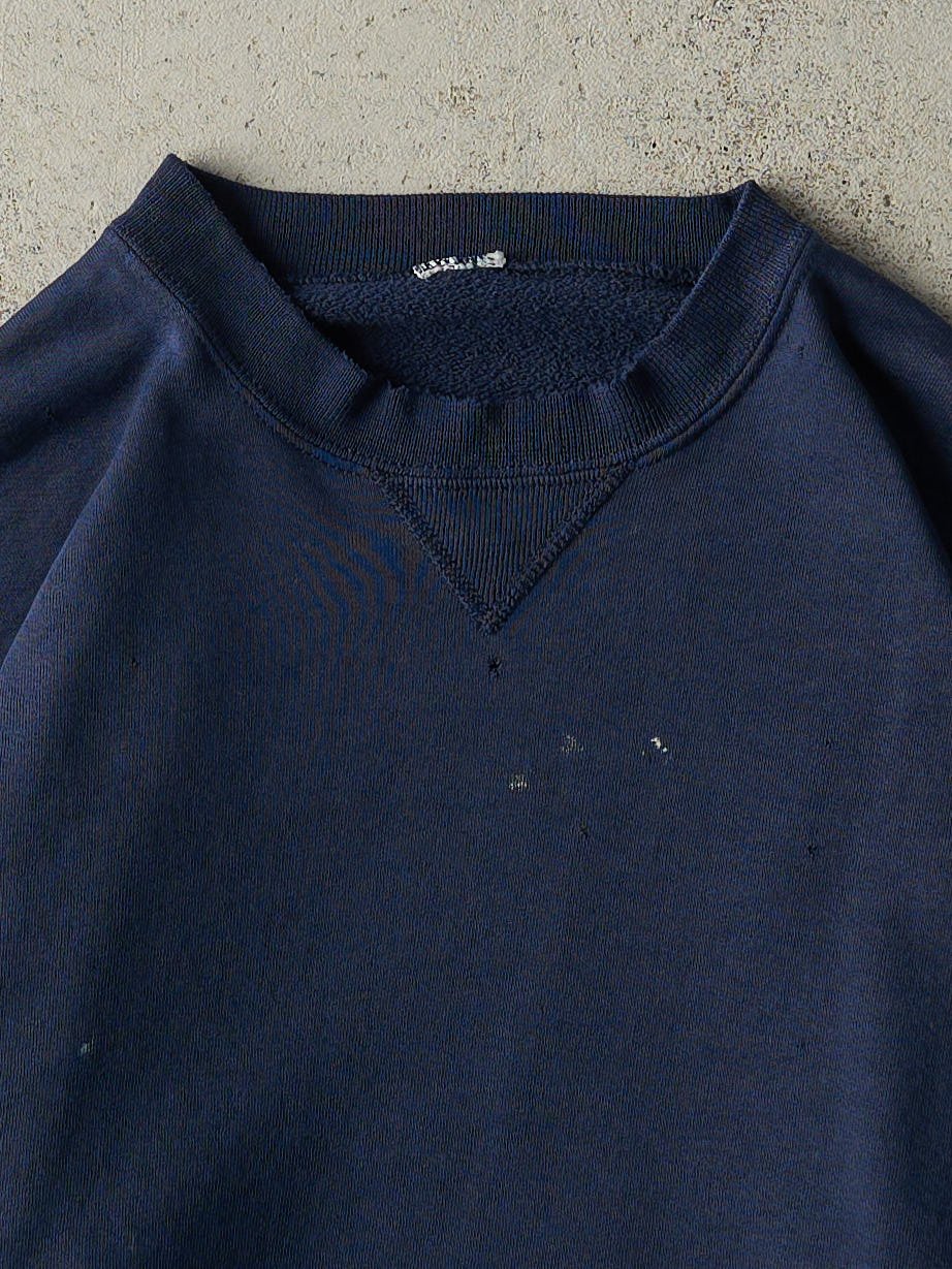 Vintage 90s Navy Blue Russell Athletic Blank Crewneck (L/XL)