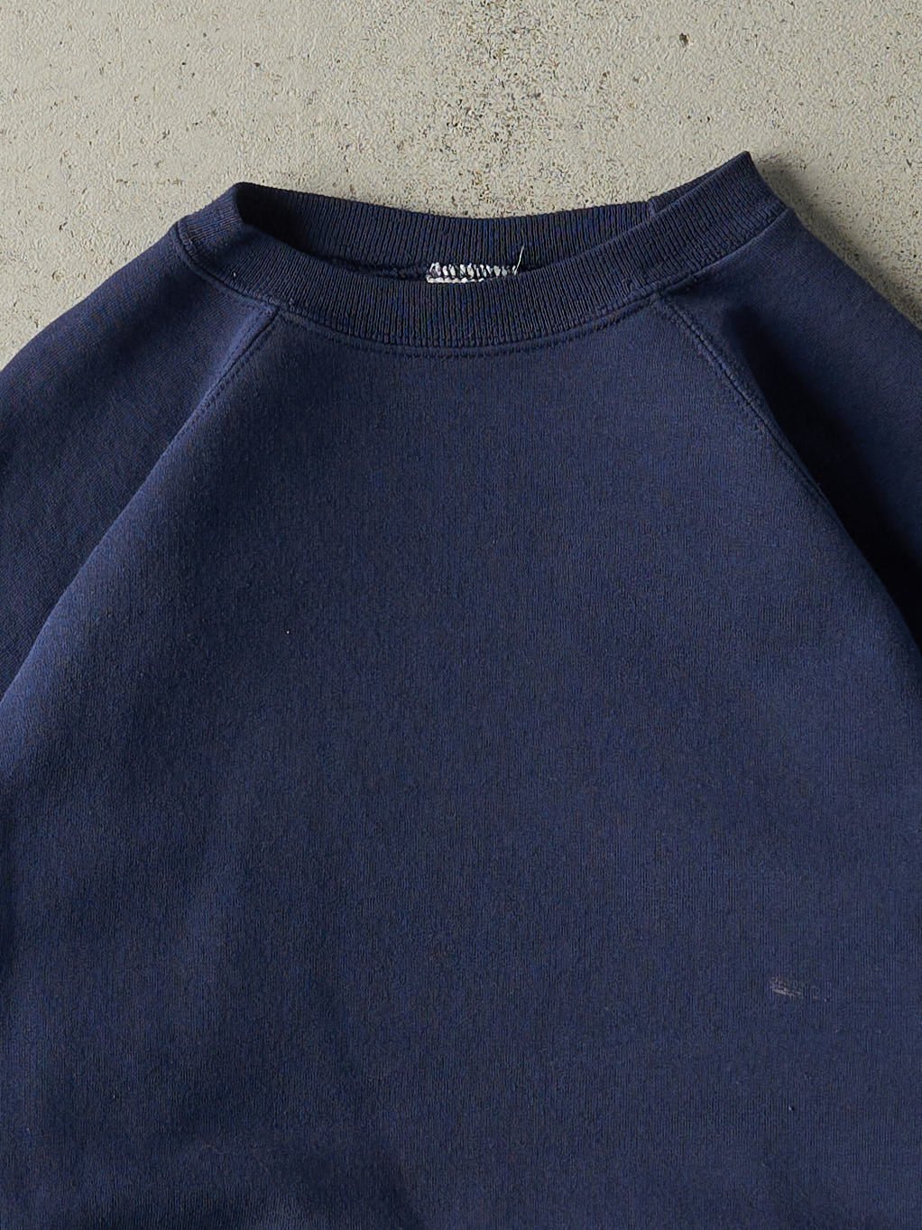 Vintage 90s Navy Blue Blank Boxy Crewneck (L)