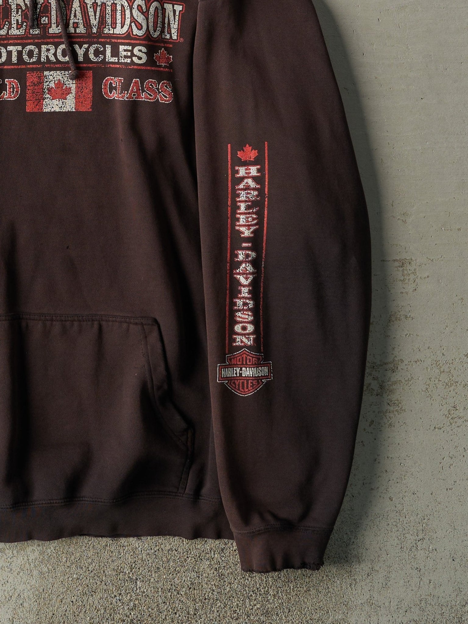 Vintage Y2K Sun Faded Black Charlottetown PEI Harley Davidson Hoodie (XXL/XXXL)
