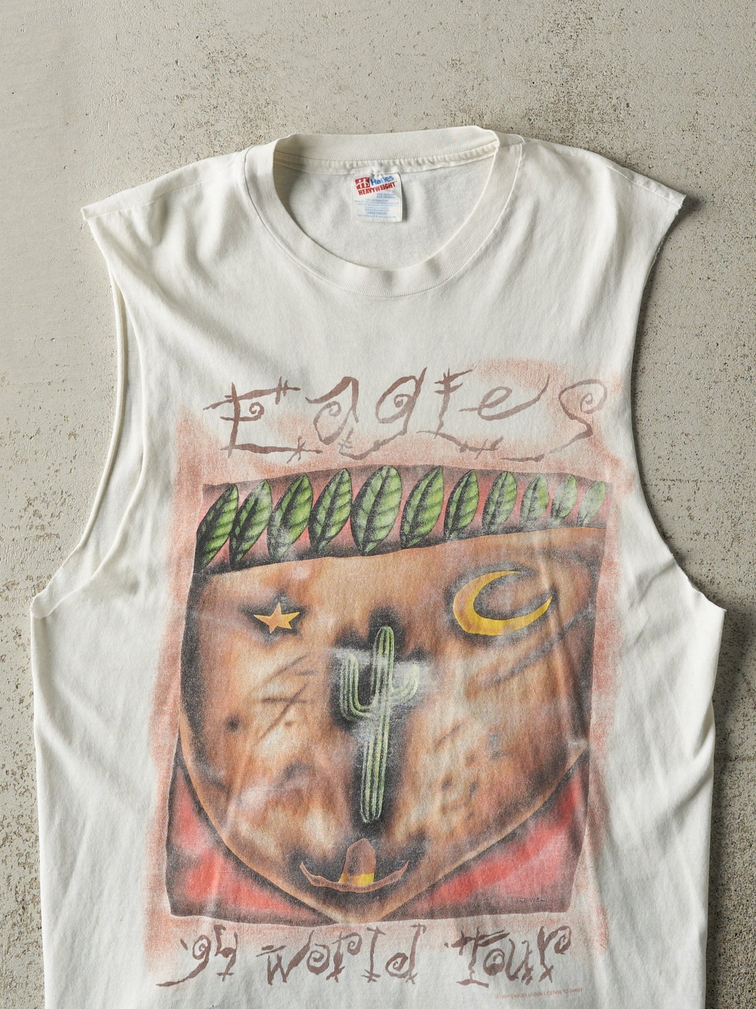 Vintage 94' White Eagles World Tour Cut Off Tee (M)