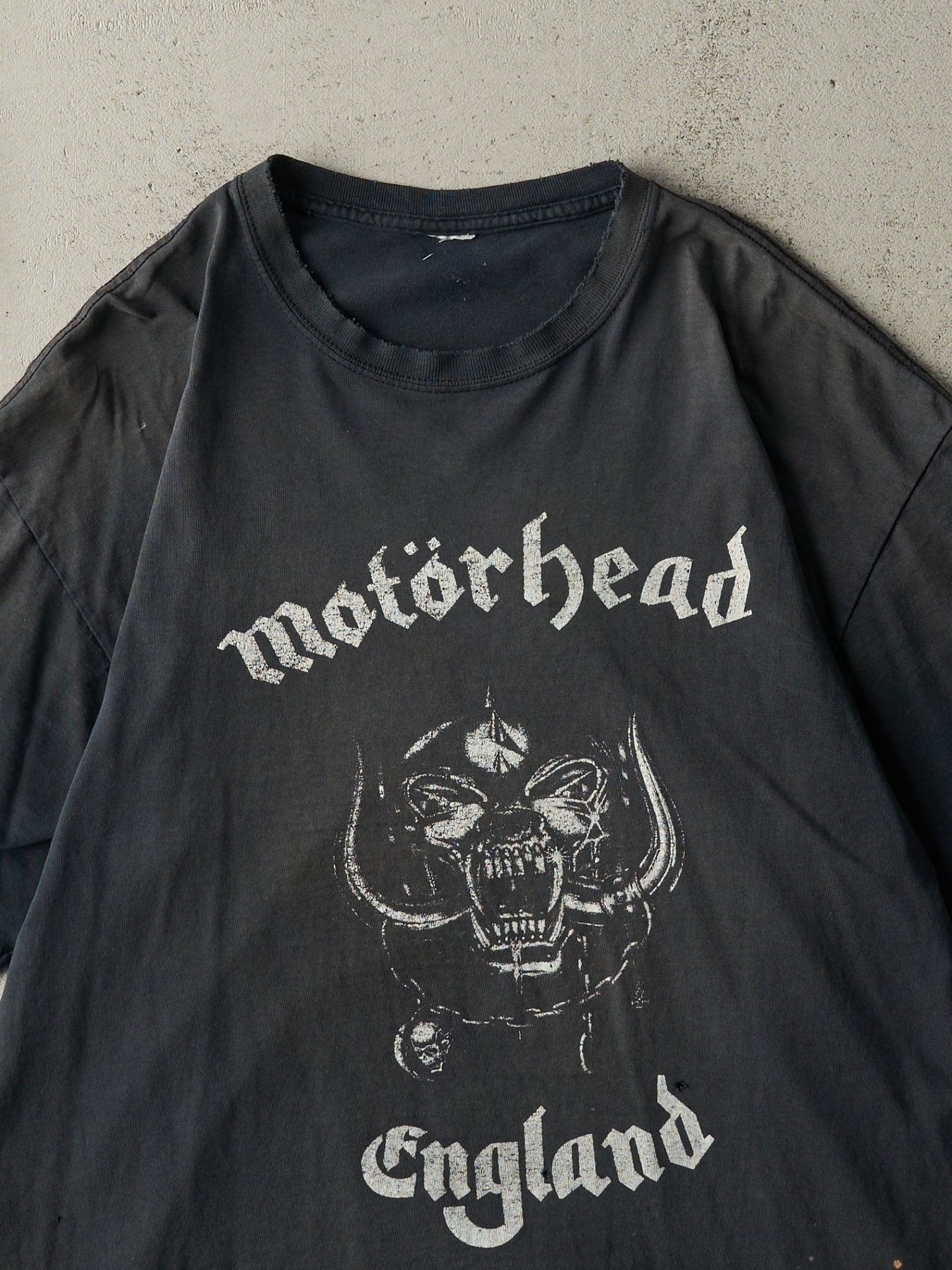 Vintage Y2K Sun Faded Black Motorhead Tee (L)