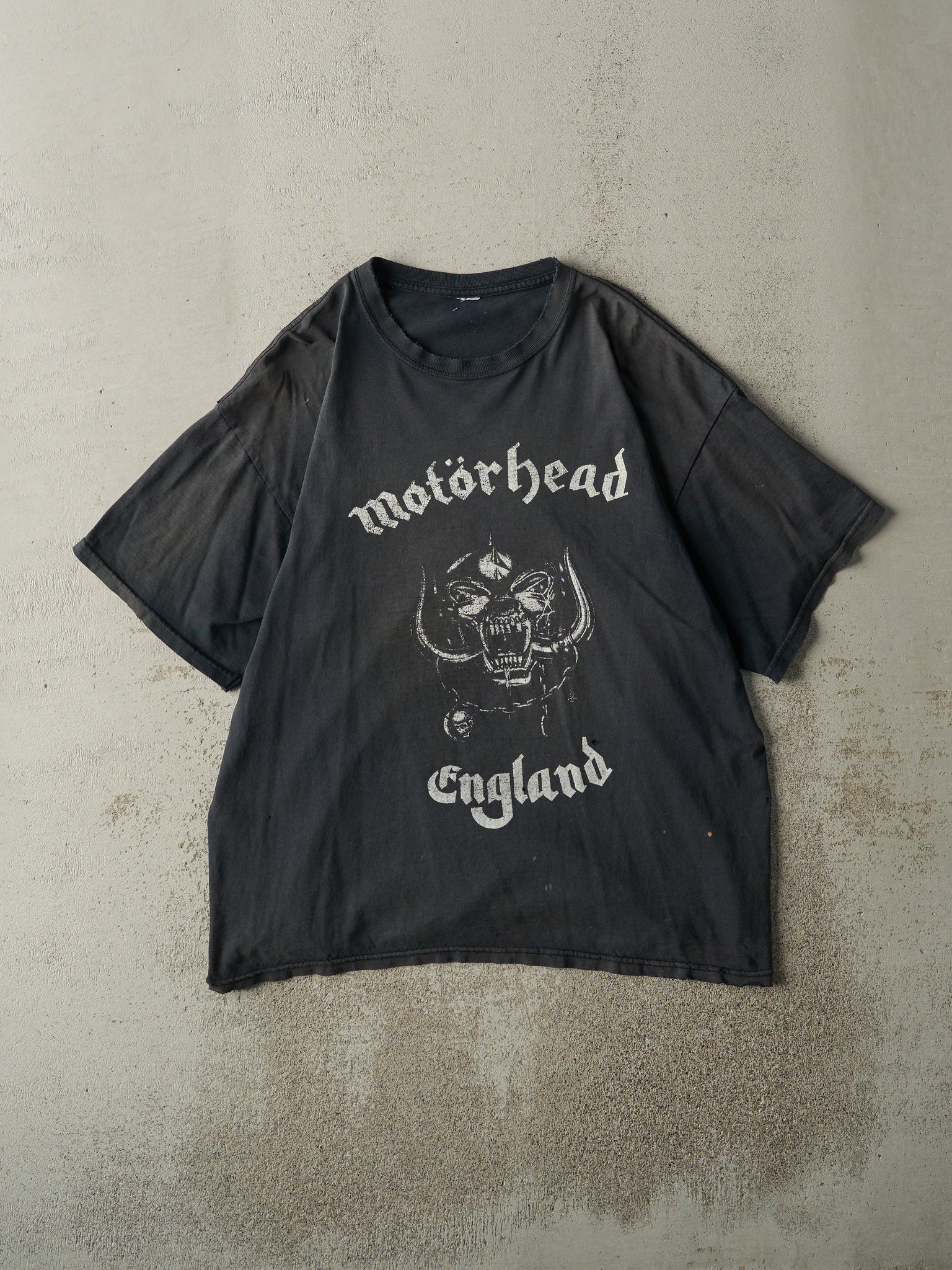 Vintage Y2K Sun Faded Black Motorhead Tee (L)