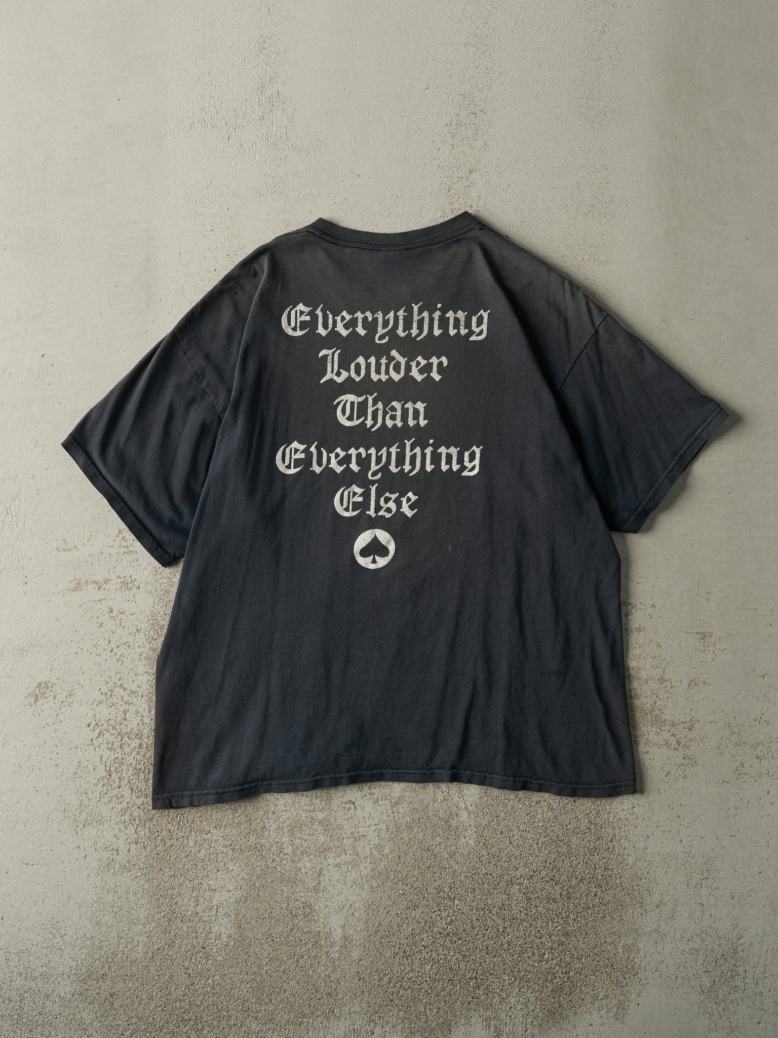 Vintage Y2K Sun Faded Black Motorhead Tee (L)