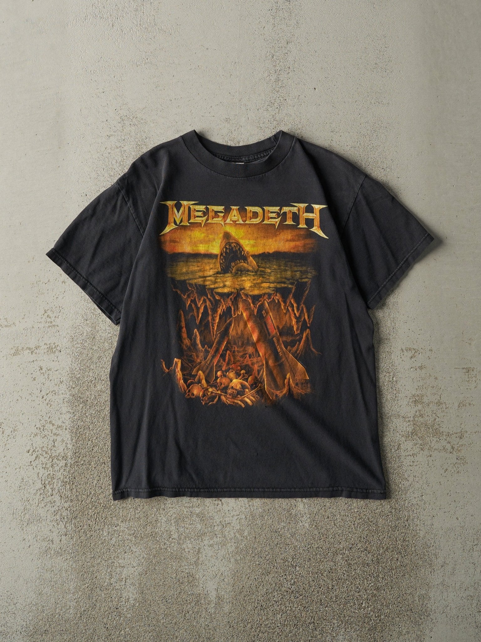 Vintage Y2K Black Megadeath Tee (S/M)