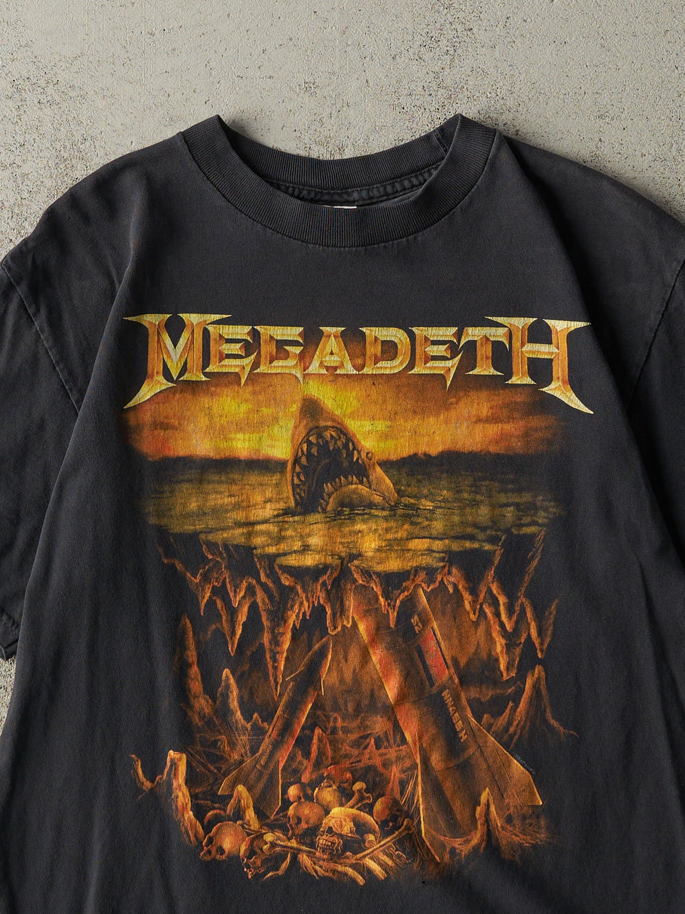 Vintage Y2K Black Megadeath Tee (S/M)