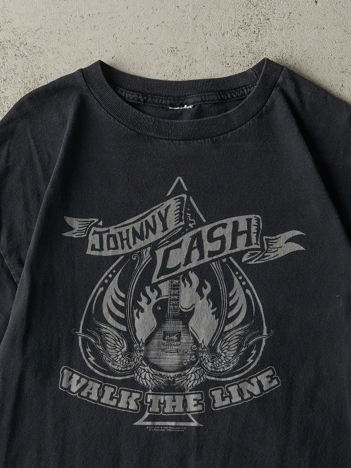 Vintage 07' Black Johnny Cash Walk the Line Tee (M)