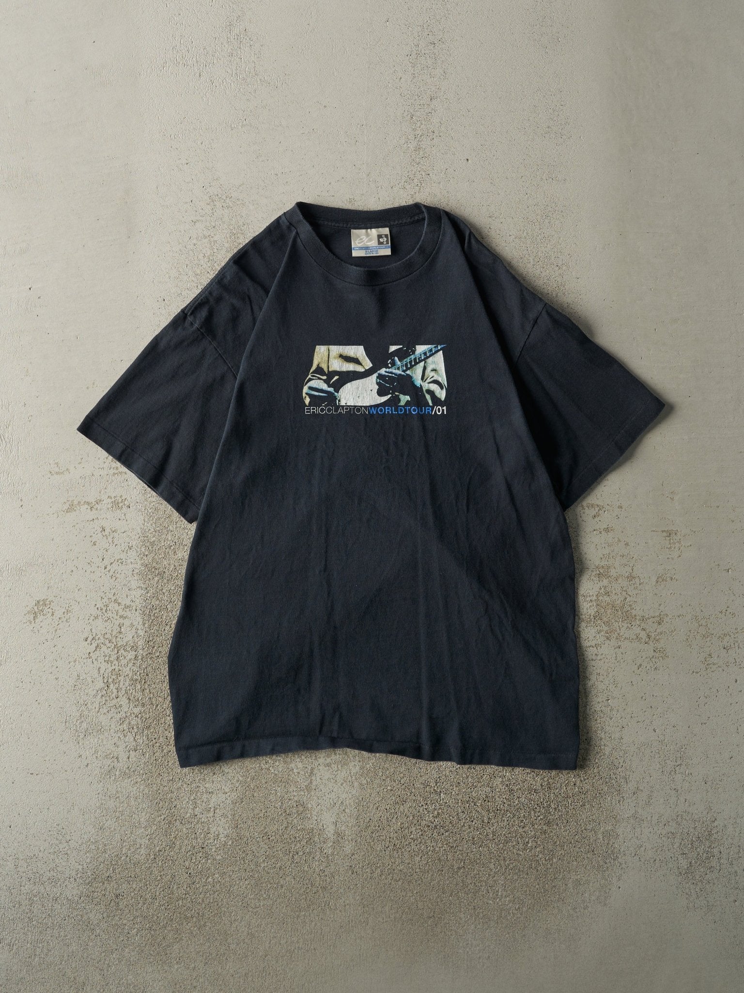 Vintage 01' Black Eric Clapton World Tour Single Stitch Tee (L/XL)