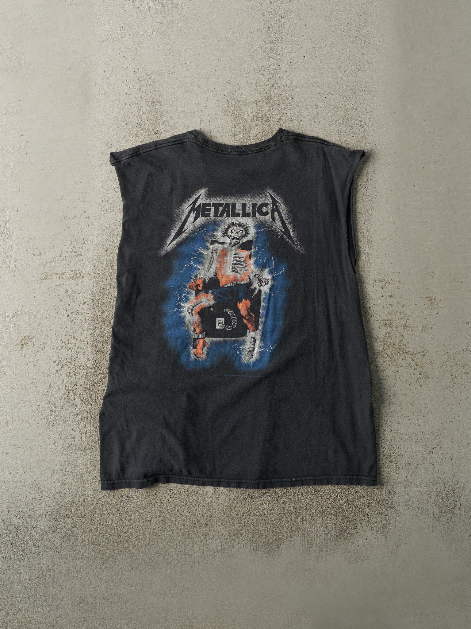 Vintage 07' Black Metallica Ride The Lightening Cut Off Tee (L)