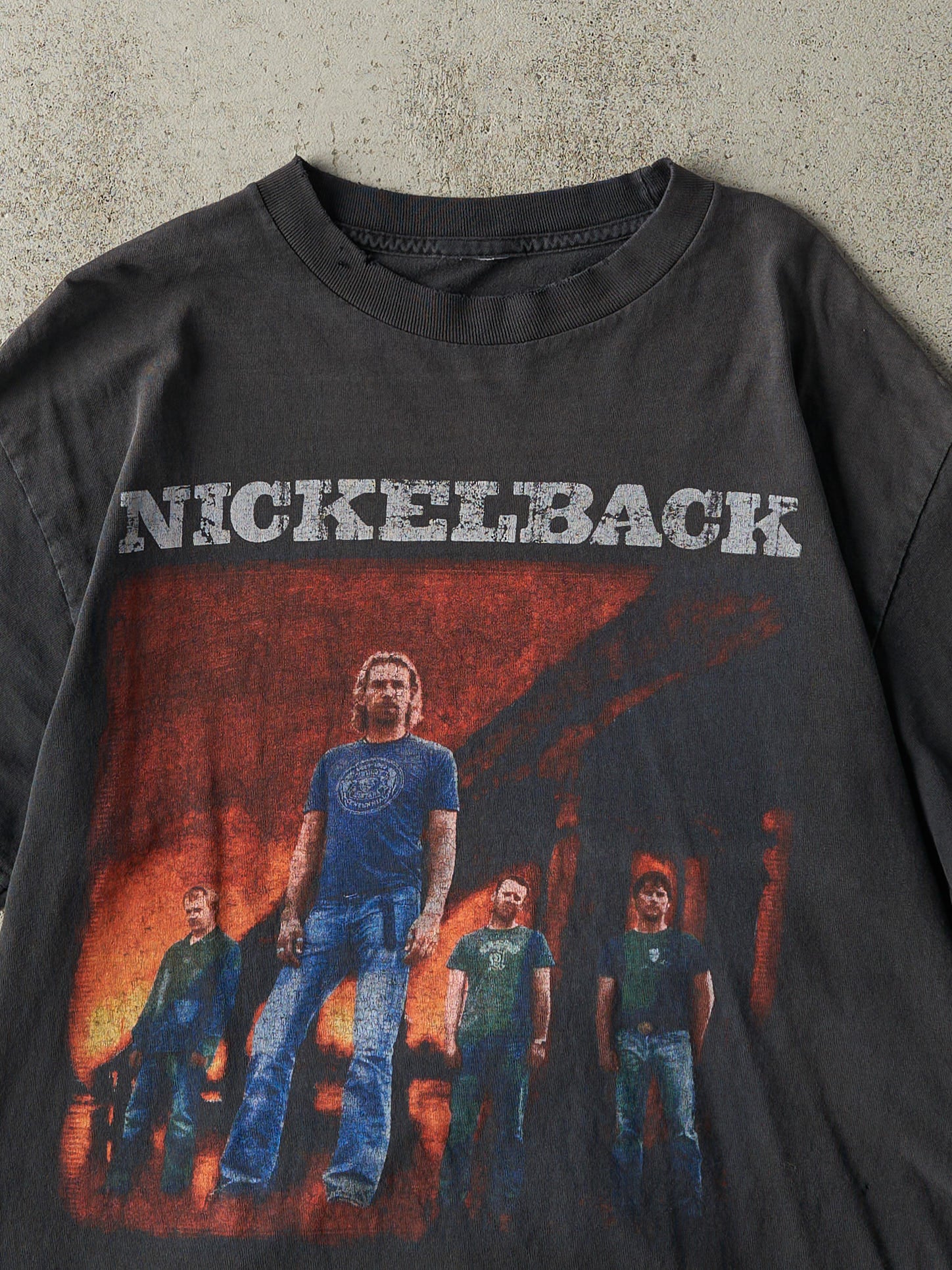 Vintage 04' Faded Black Nickelback Tour Tee (M)