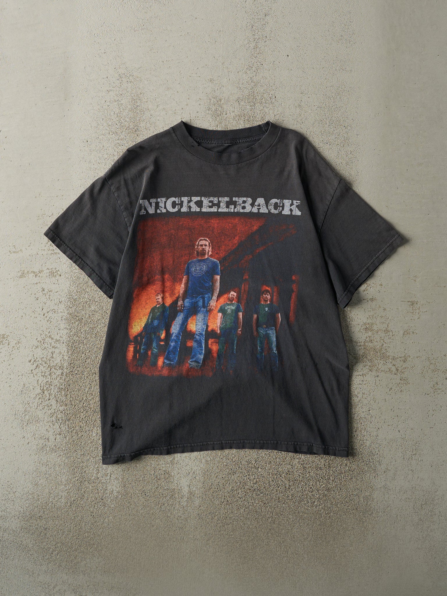 Vintage 04' Faded Black Nickelback Tour Tee (M)