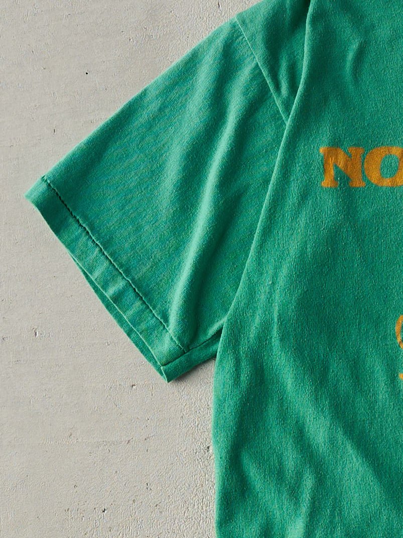 Vintage 80s Green Notre Dame Single Stitch Tee (XS)