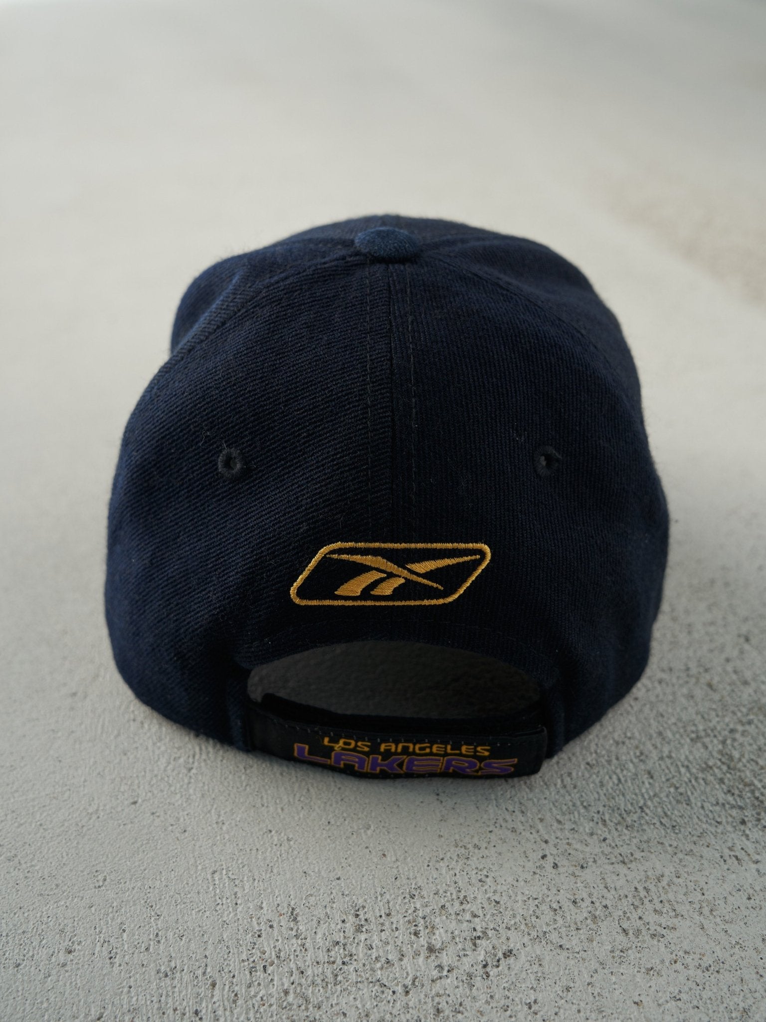 Vintage Y2K Faded Black LA Lakers Velcro Hat
