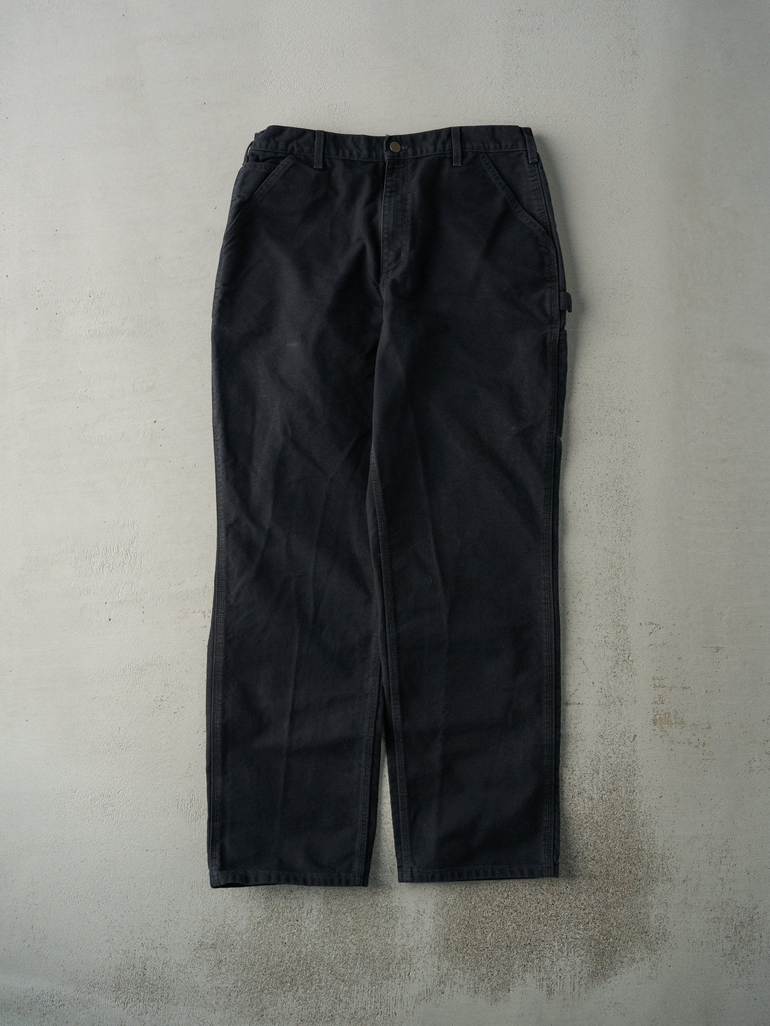 Vintage 90s Black Dungaree Fit Carhartt Carpenter Pants (34x34)