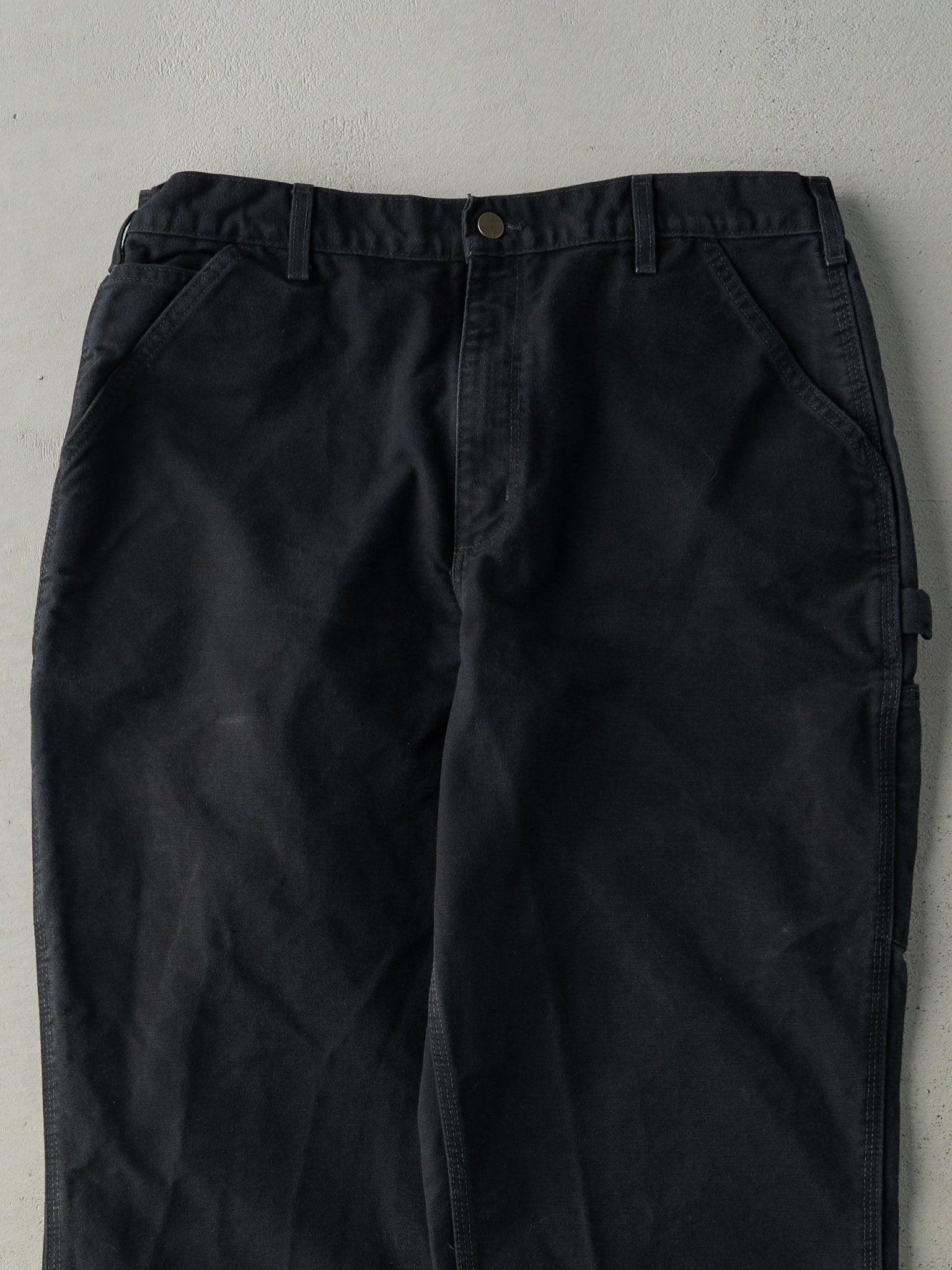 Vintage 90s Black Dungaree Fit Carhartt Carpenter Pants (34x34)