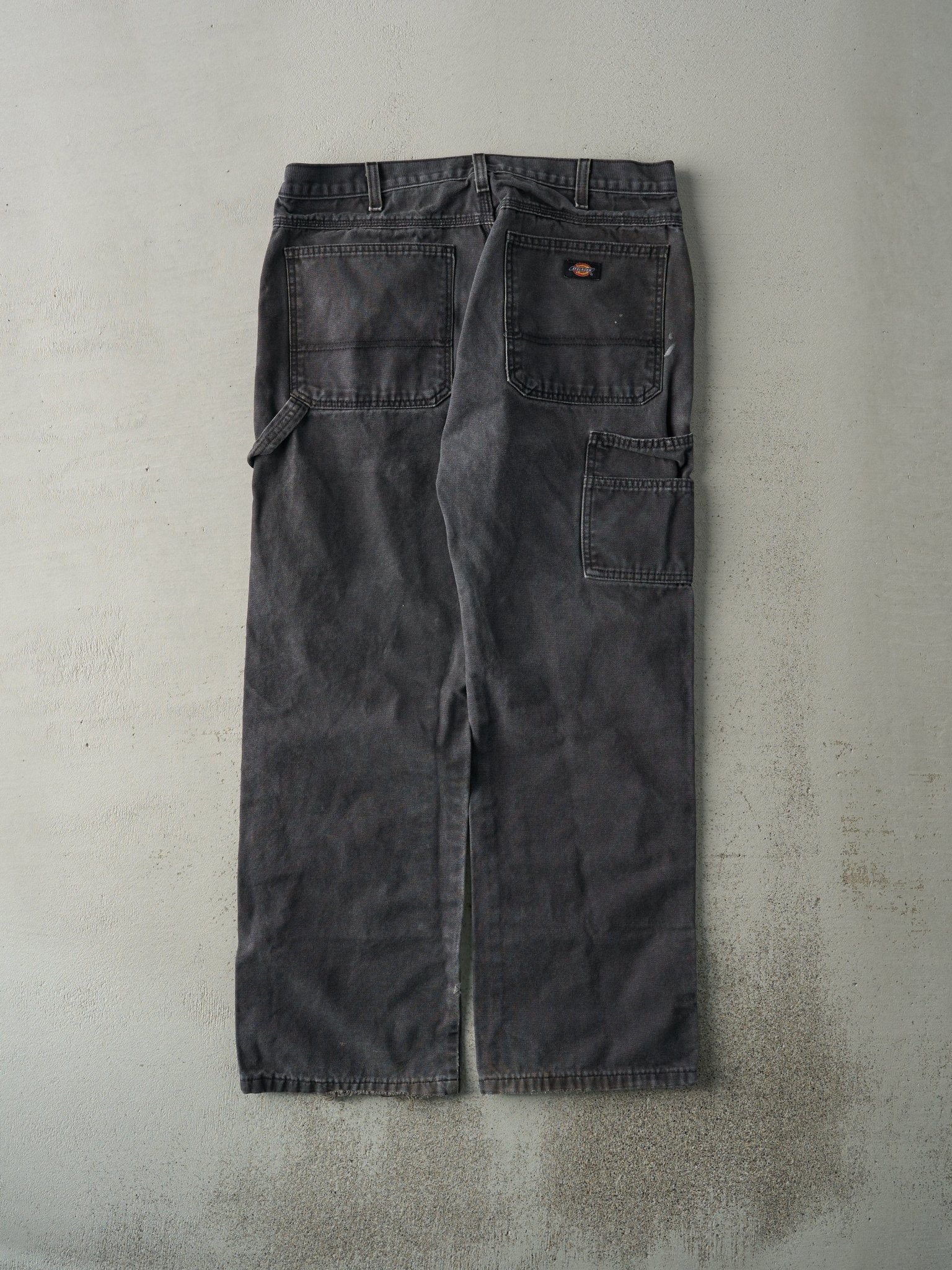Vintage 90s Faded Black Dickies Double Knee Carpenter Pants (34x29.5)