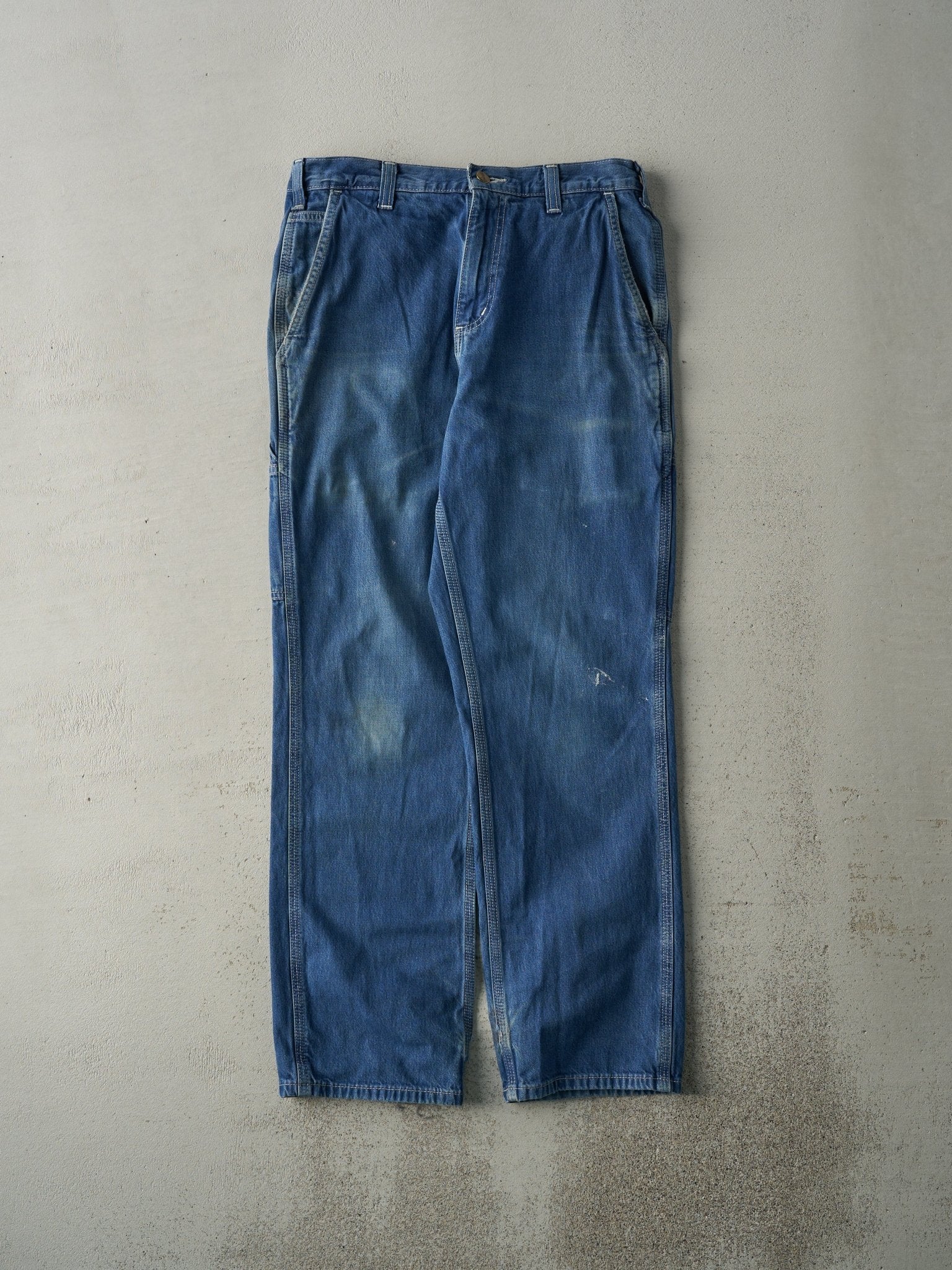 Vintage Y2K Mid Wash Carhartt Dungaree Fit Workwear Jeans (33x30)