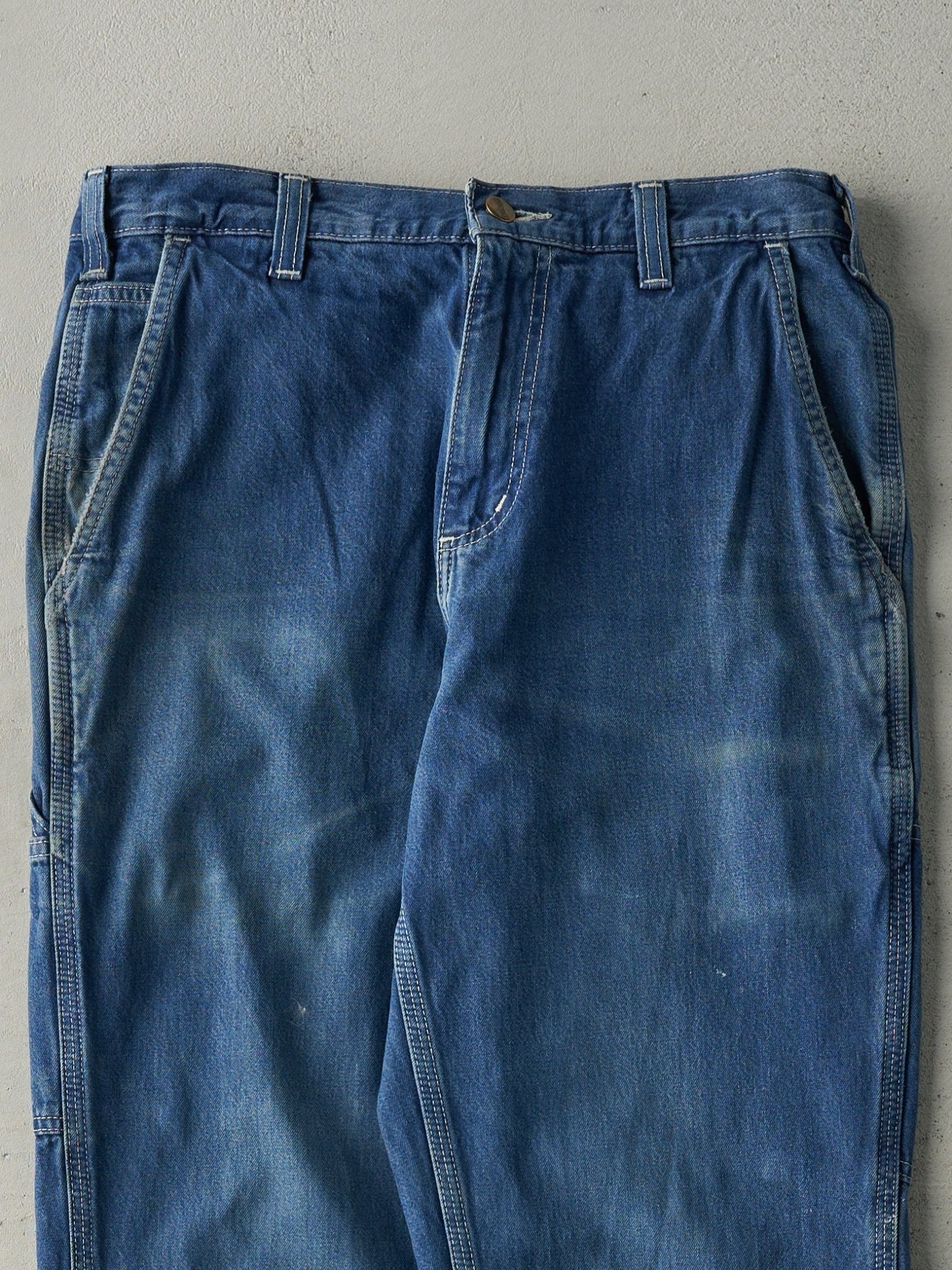 Vintage Y2K Mid Wash Carhartt Dungaree Fit Workwear Jeans (33x30)