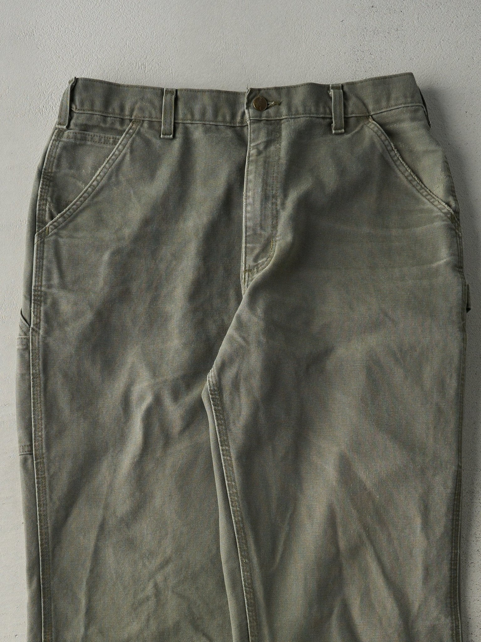 Vintage Y2K Green Dungaree Fit Carhartt Carpenter Pants (34x31)