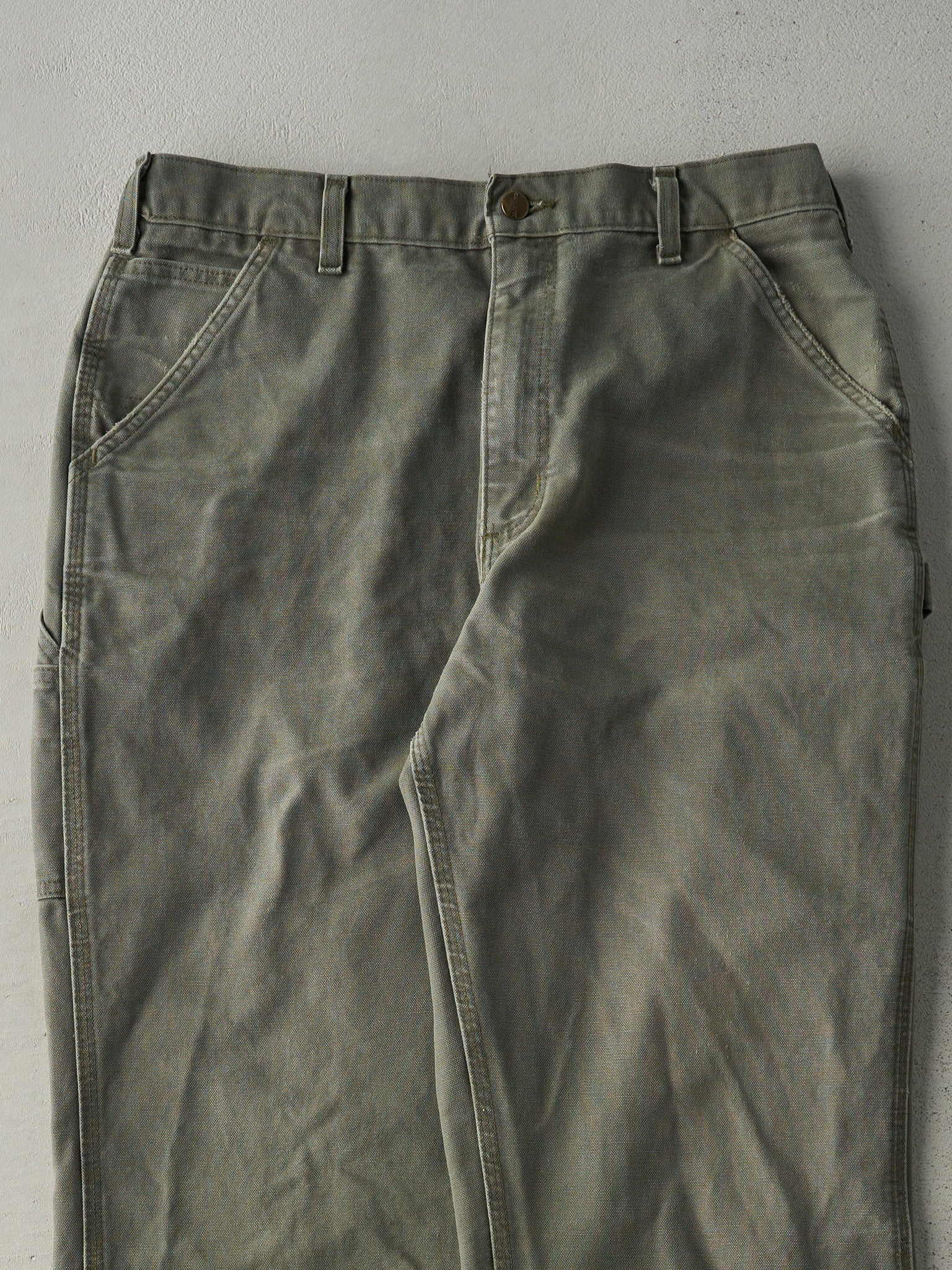 Vintage Y2K Green Dungaree Fit Carhartt Carpenter Pants (34x31)