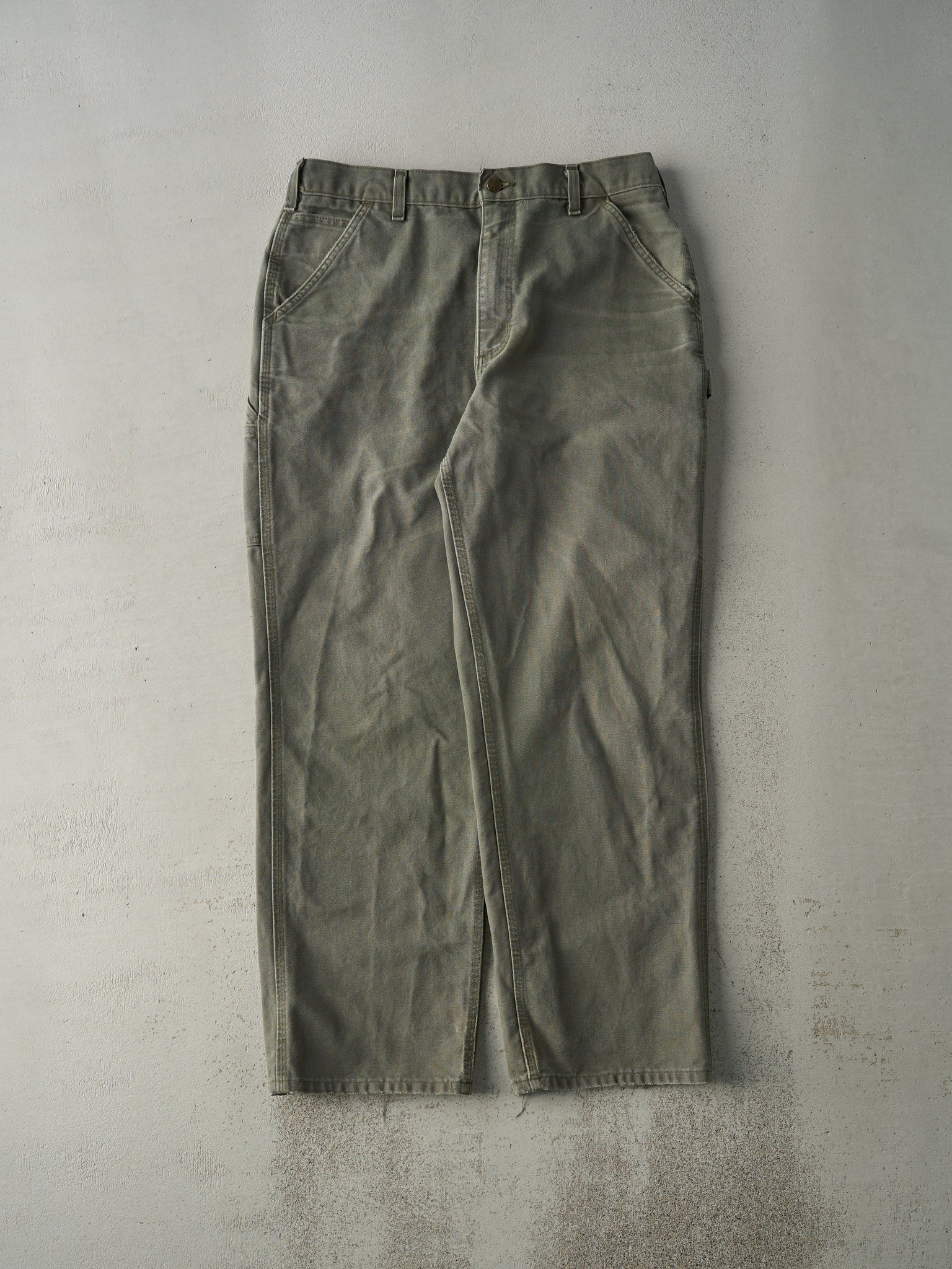 Vintage Y2K Green Dungaree Fit Carhartt Carpenter Pants (34x31)