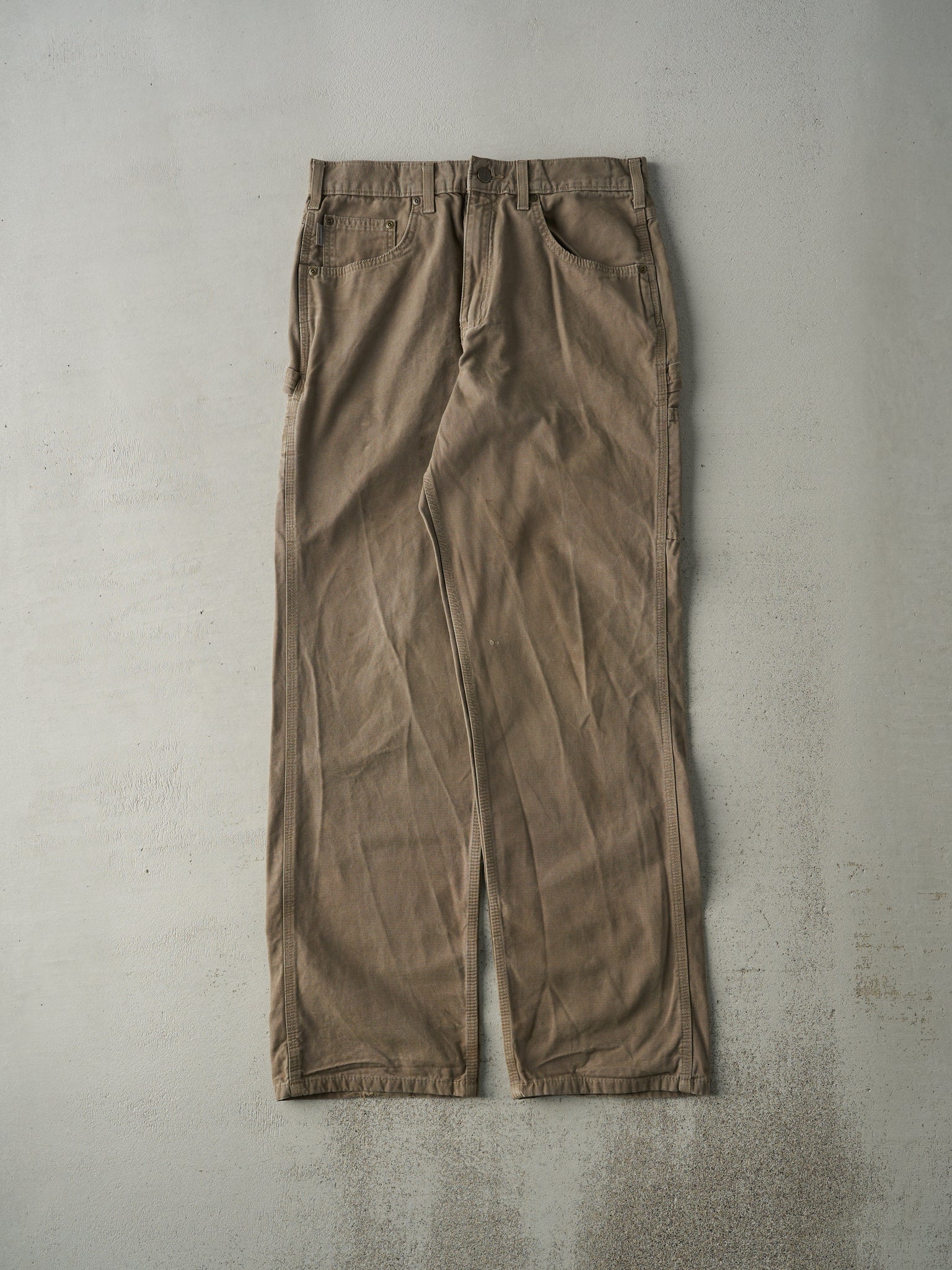 Vintage Y2K Beige Carhartt Light Weight Carpenter Pants (31.5x33.5)