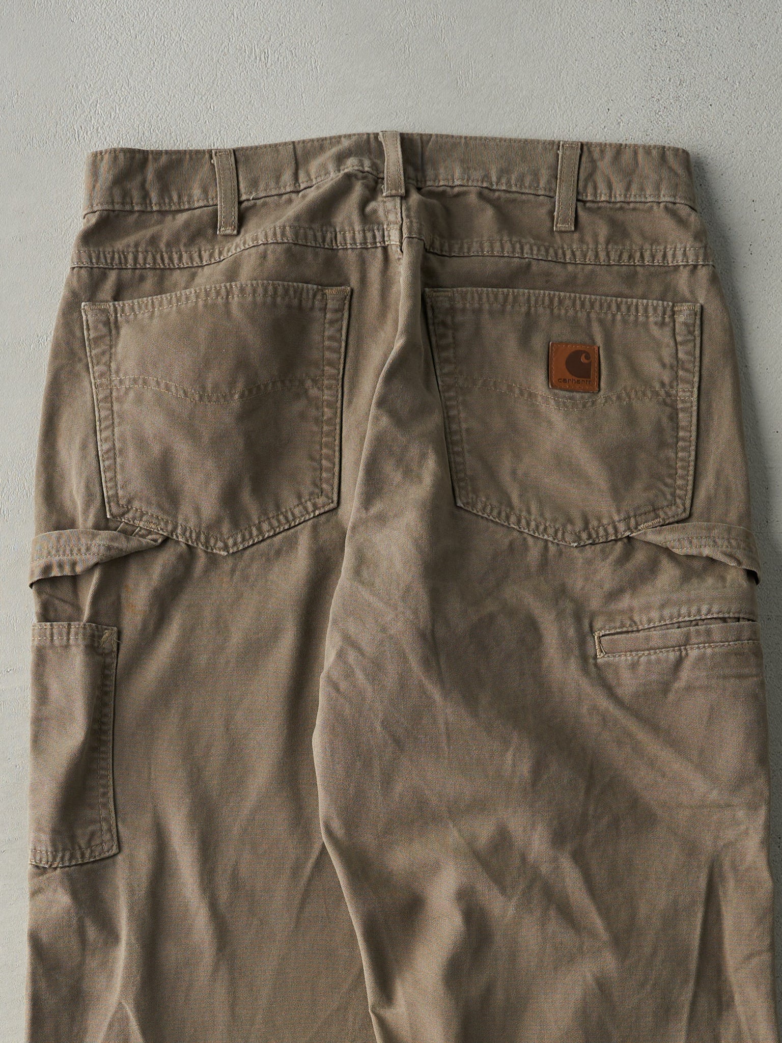 Vintage Y2K Beige Carhartt Light Weight Carpenter Pants (31.5x33.5)