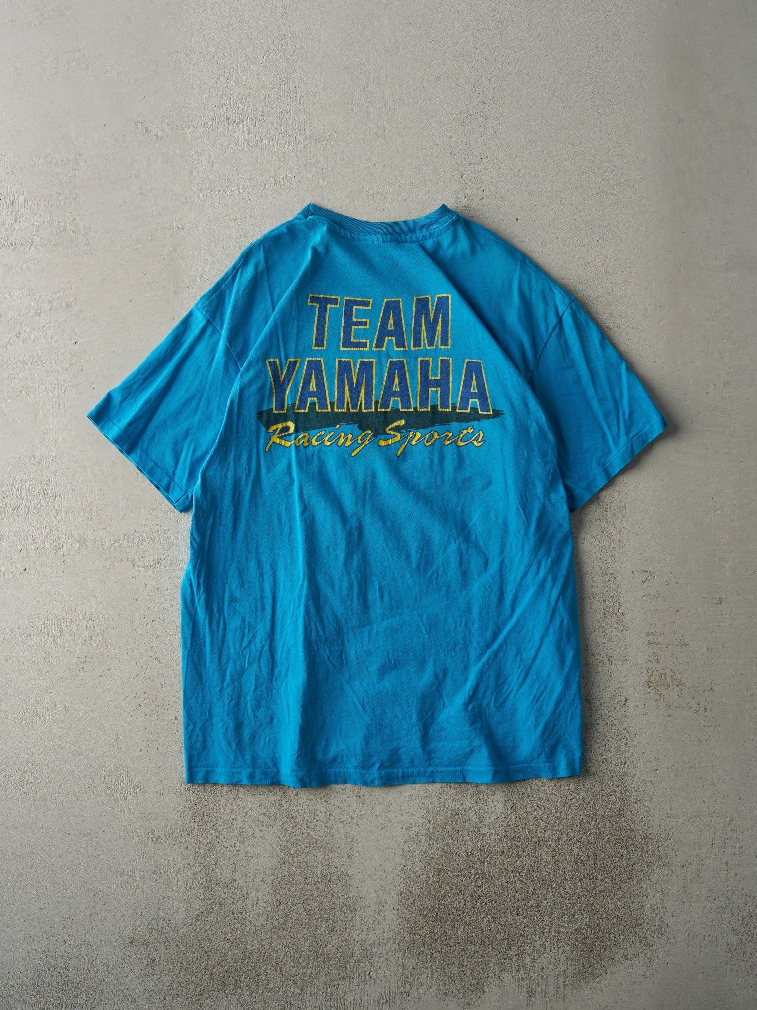 Vintage 80s Blue Yamaha Racing Single Stitch Tee (M)