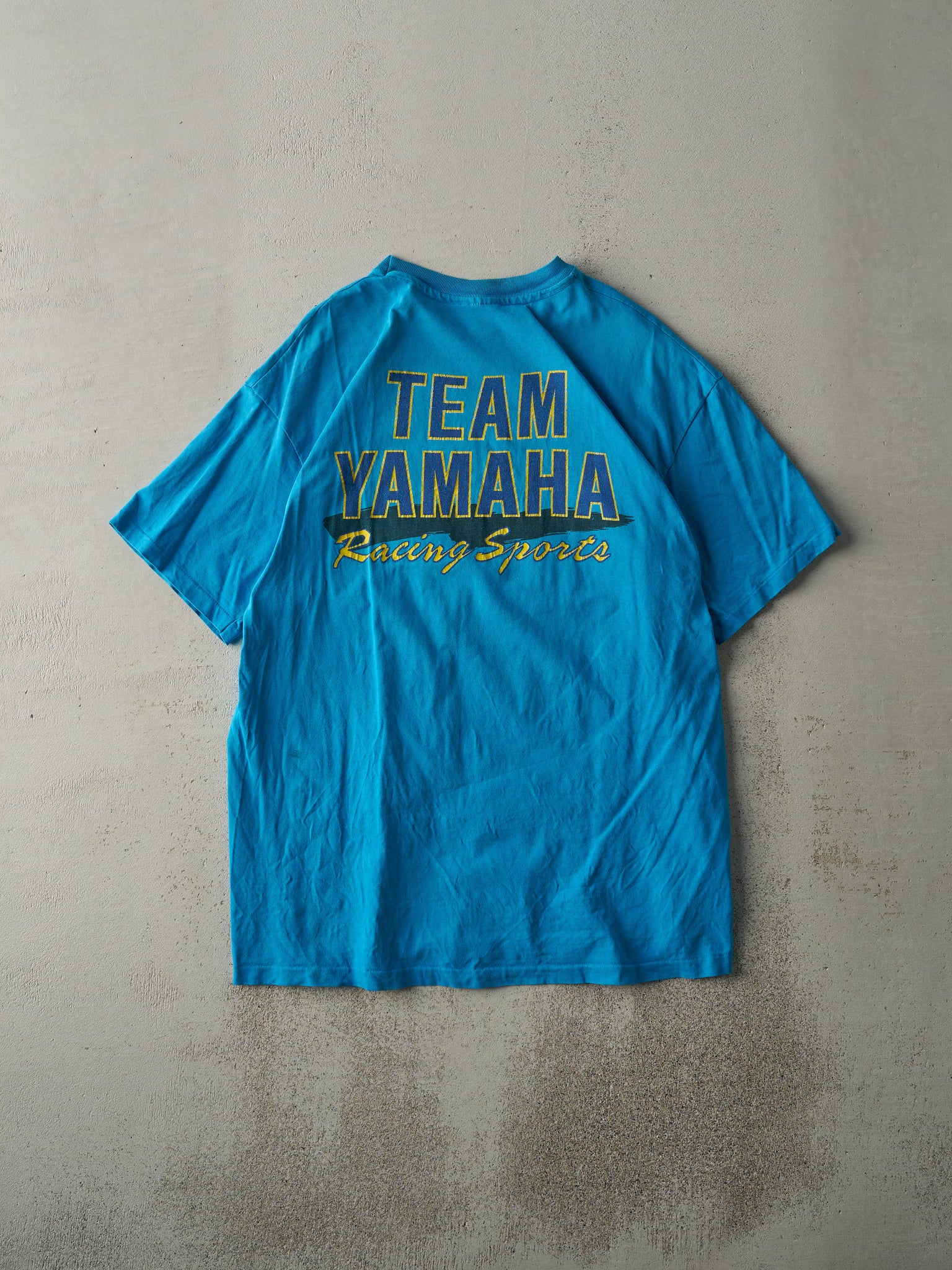 Vintage 80s Blue Yamaha Racing Single Stitch Tee (M)