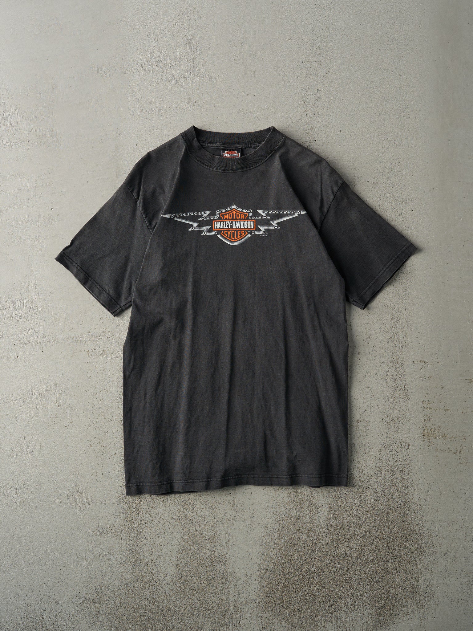 Vintage 00' Faded Black Baja Mexico Harley Davidson Tee (S)