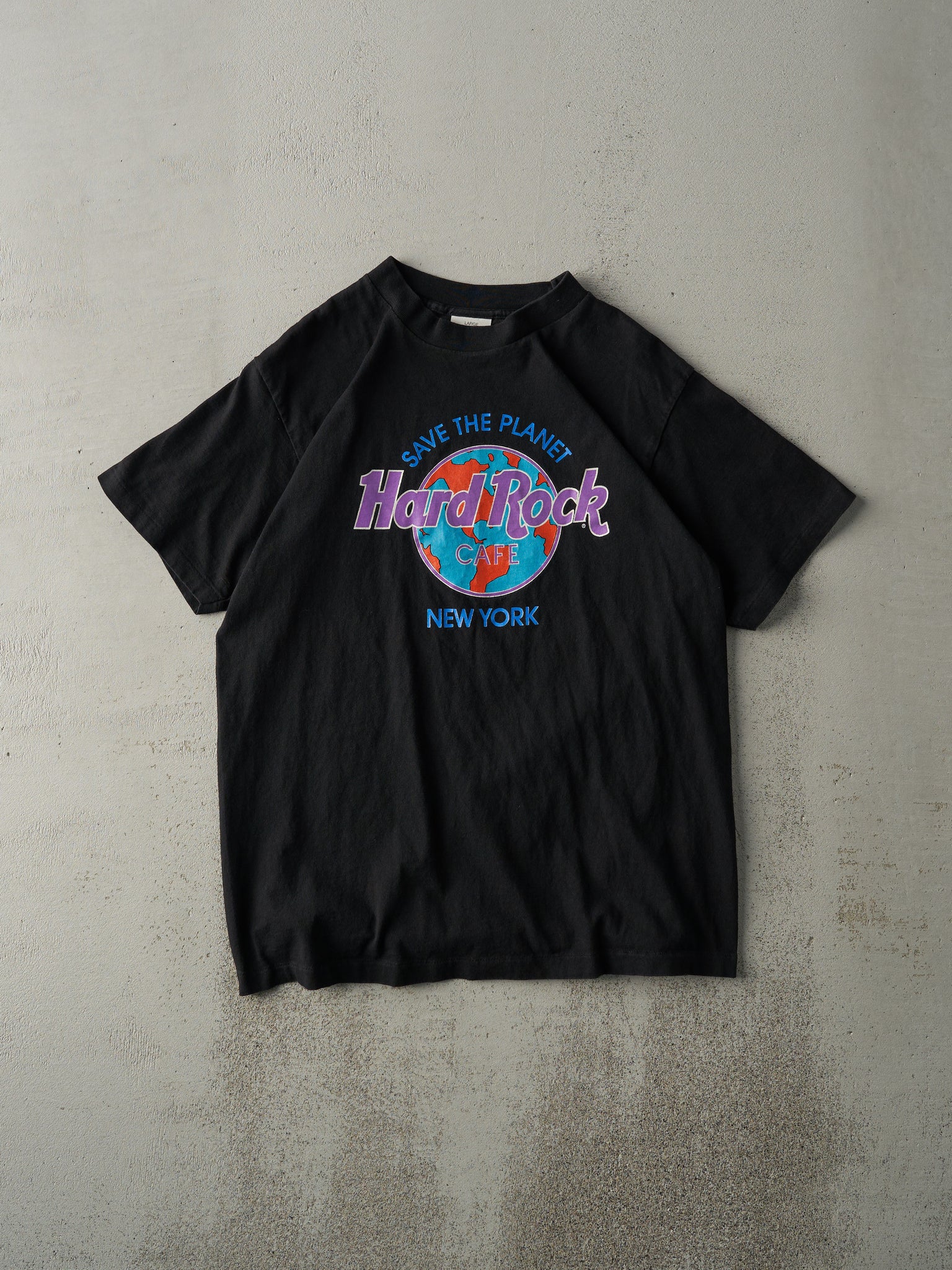 Vintage 90s Hard Rock Cafe New York "Save The Planet" Single Stitch Tee (M)