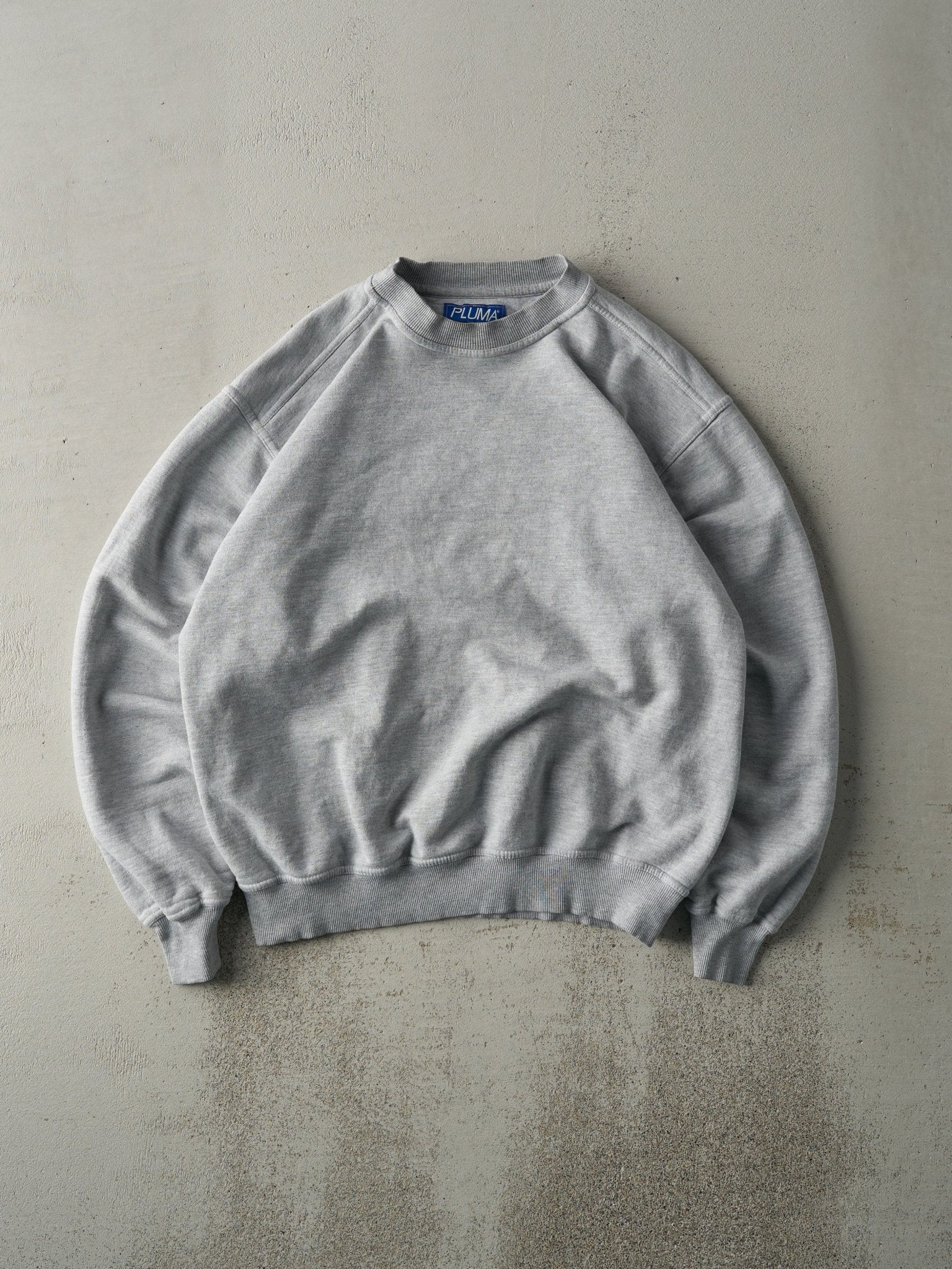 Vintage Y2K Grey Pluma by Russell Athletic Blank Crewneck (M/L)